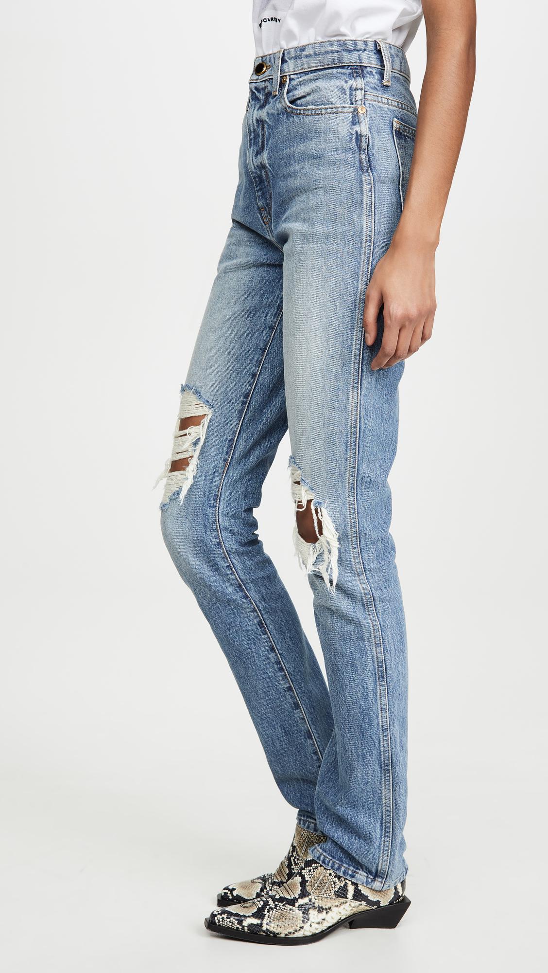 Khaite Denim Daria Slim Jeans in Blue 
