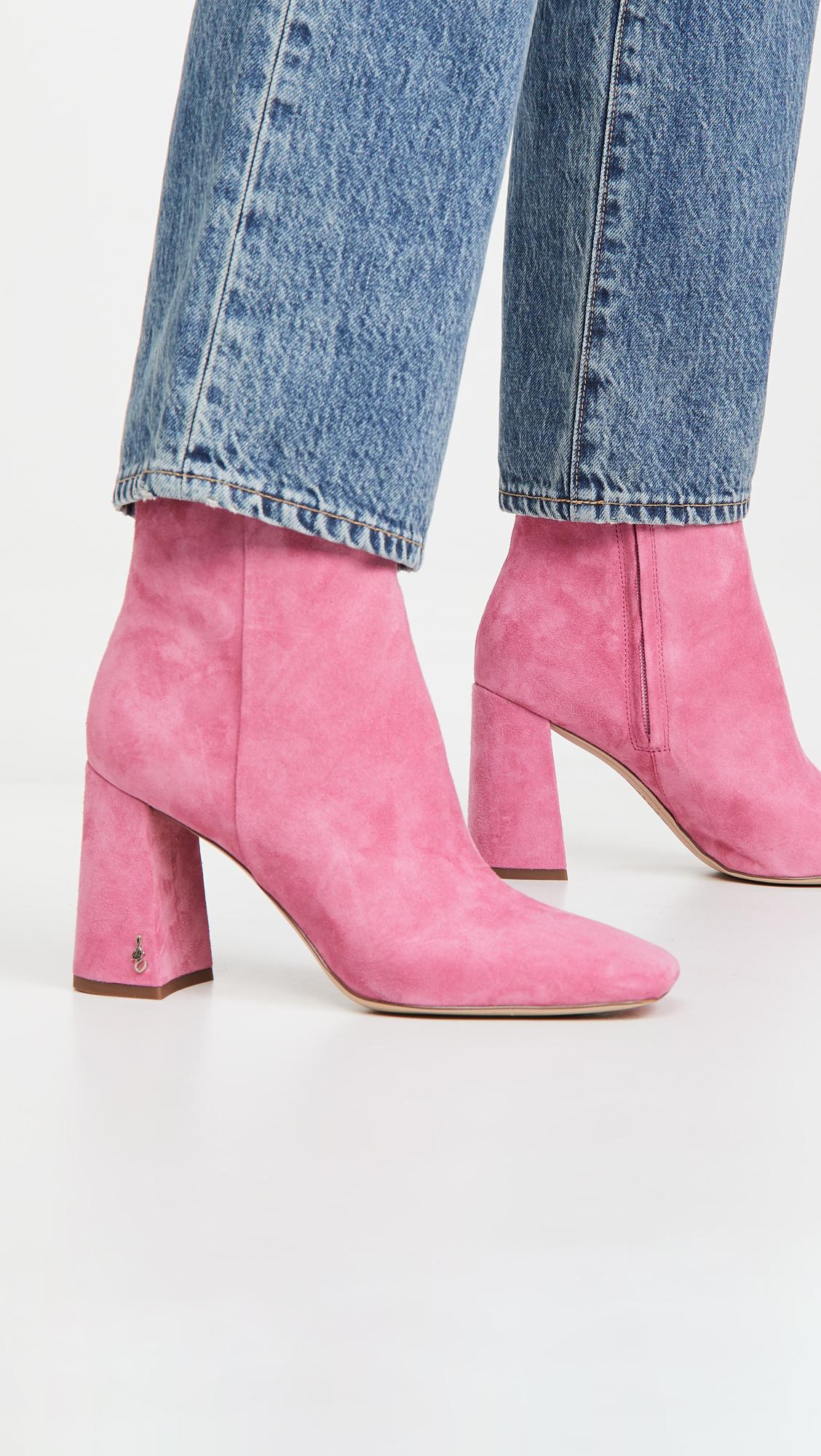 Sam Edelman Leather Codie Booties in Pink - Lyst