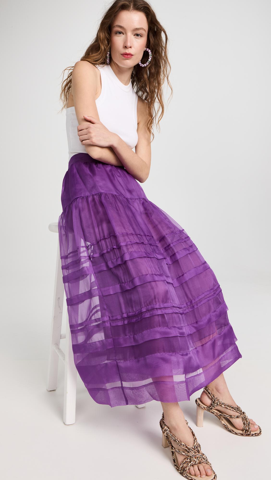 Ulla Johnson Dimitra Skirt in Purple | Lyst