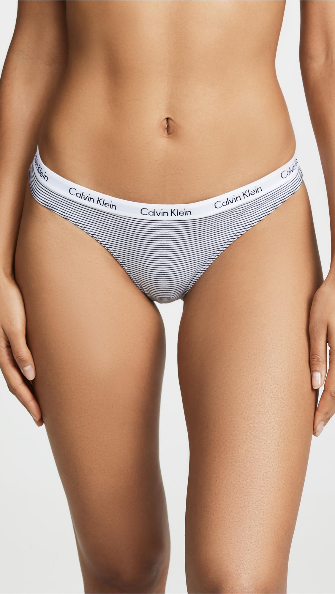 Calvin Klein Carousel 3 Pack Thongs in White