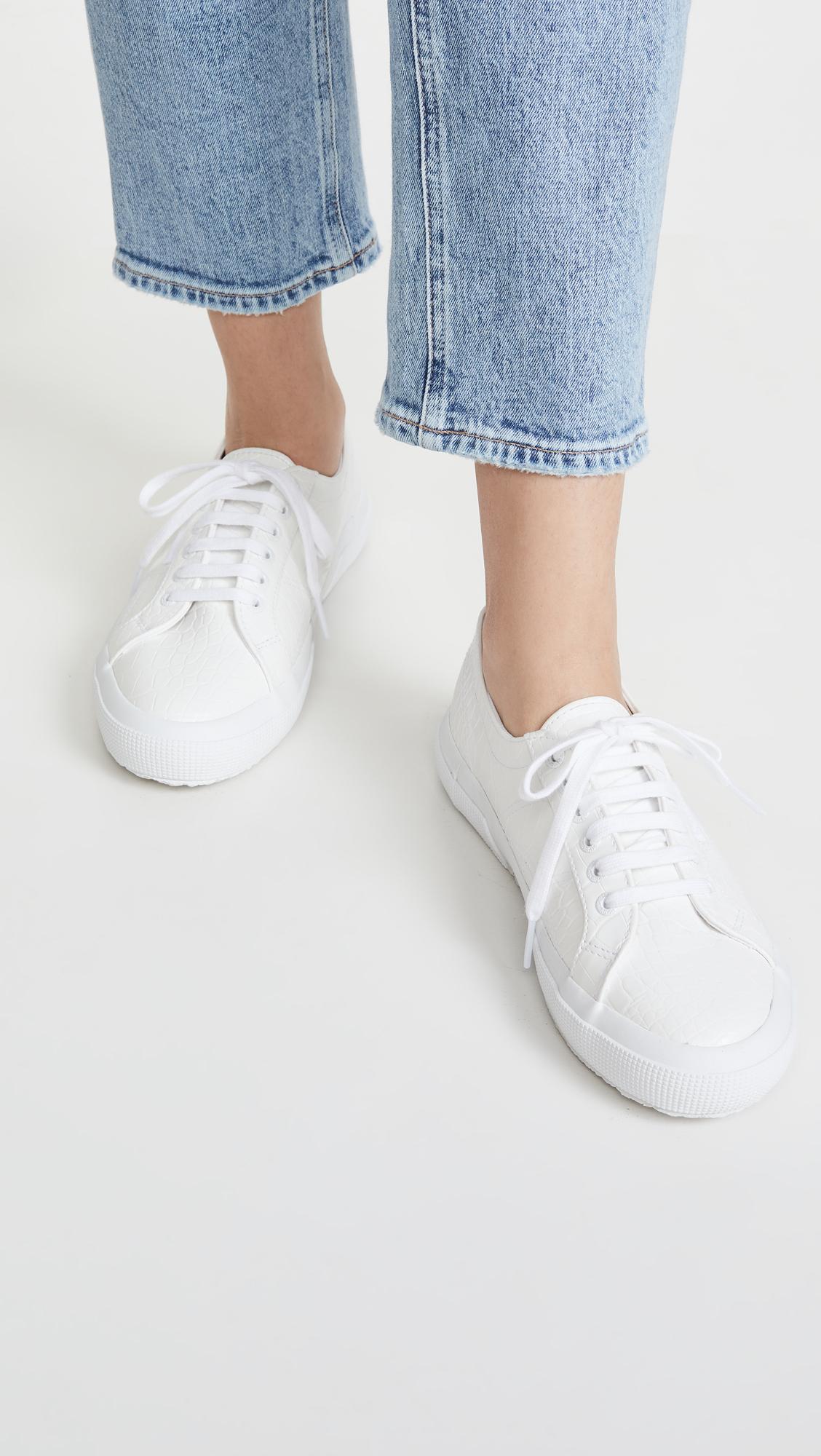 Superga 2750 Syntcrocodilew Sneakers in White Croc (White) | Lyst