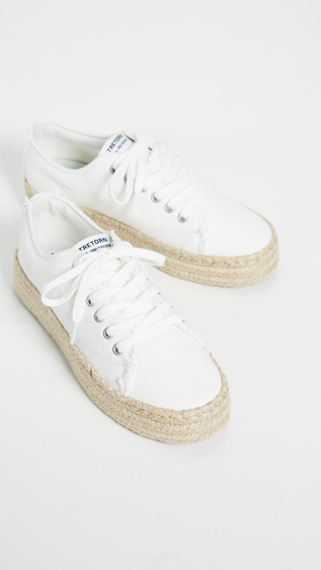 Tretorn Denim Eve Lace Up Espadrille Sneakers in Vintage White (White) |  Lyst