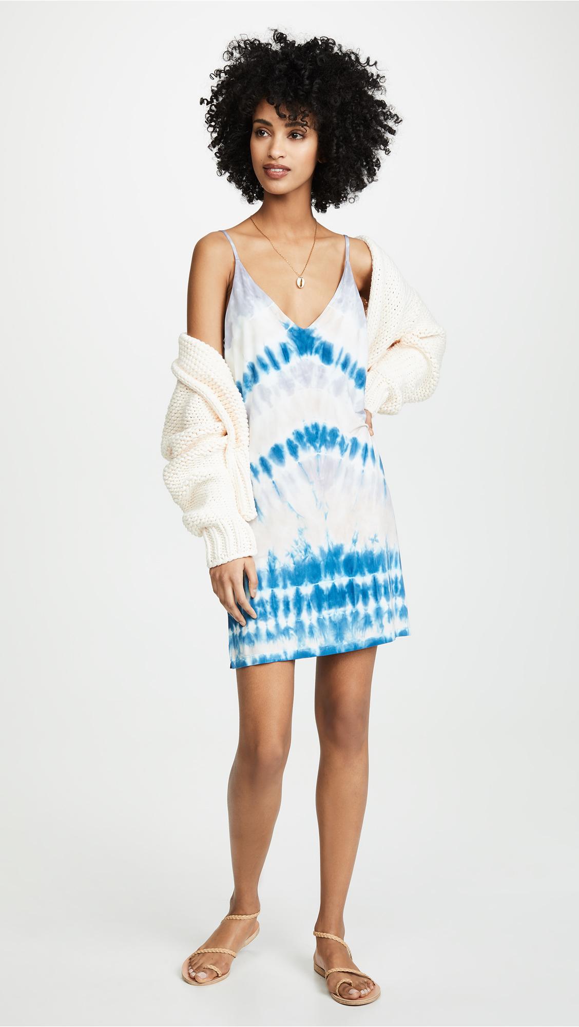 Young Fabulous & Broke Synthetic Tie Dye Slip Dress in Blue - Lyst