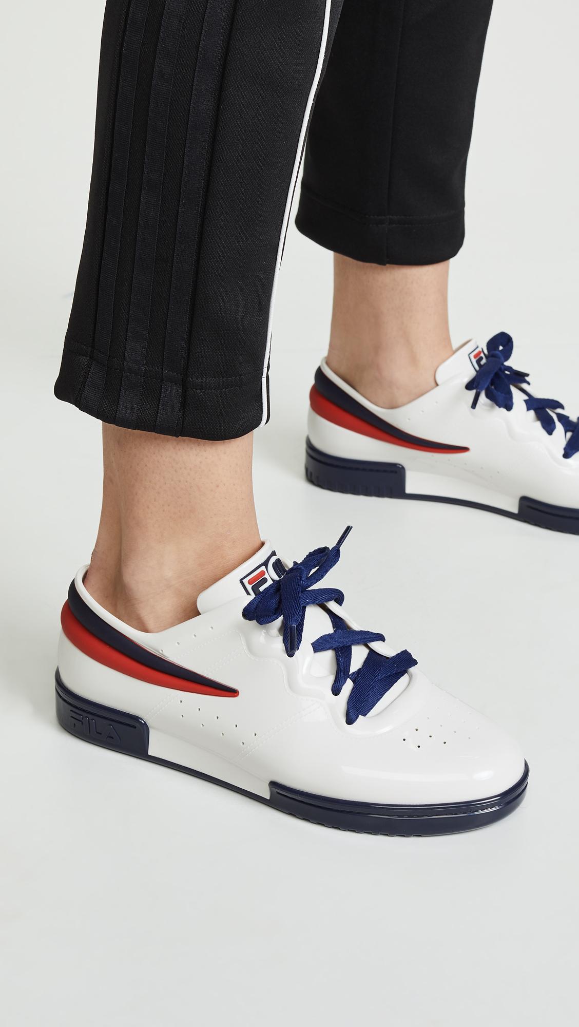 Melissa X Fila Sneakers in White/Blue/Red (Blue) | Lyst