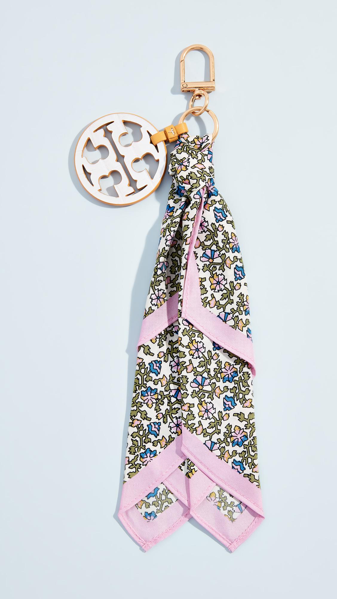tory burch scarf keychain