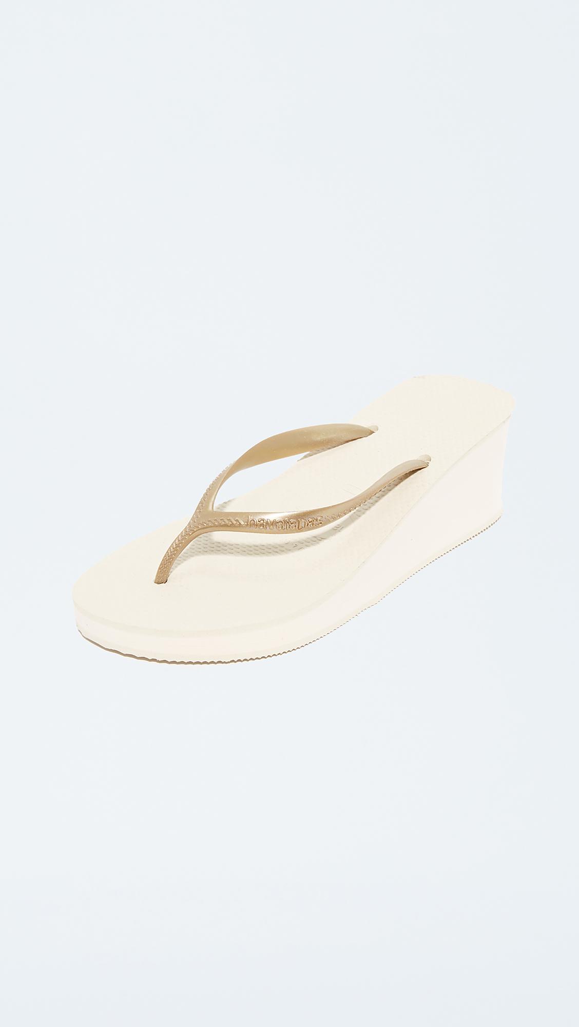 Havaianas High Fashion Wedge Sandals in Natural | Lyst