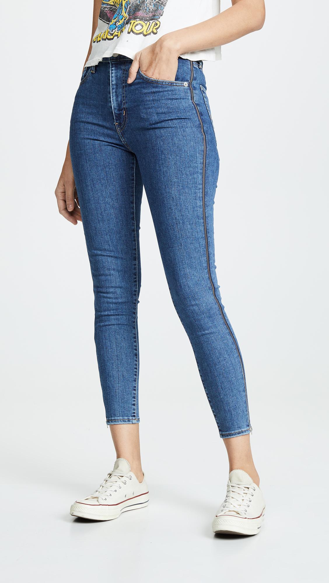 Levi's Mile High Ankle Zip Jeans in Blue | Lyst