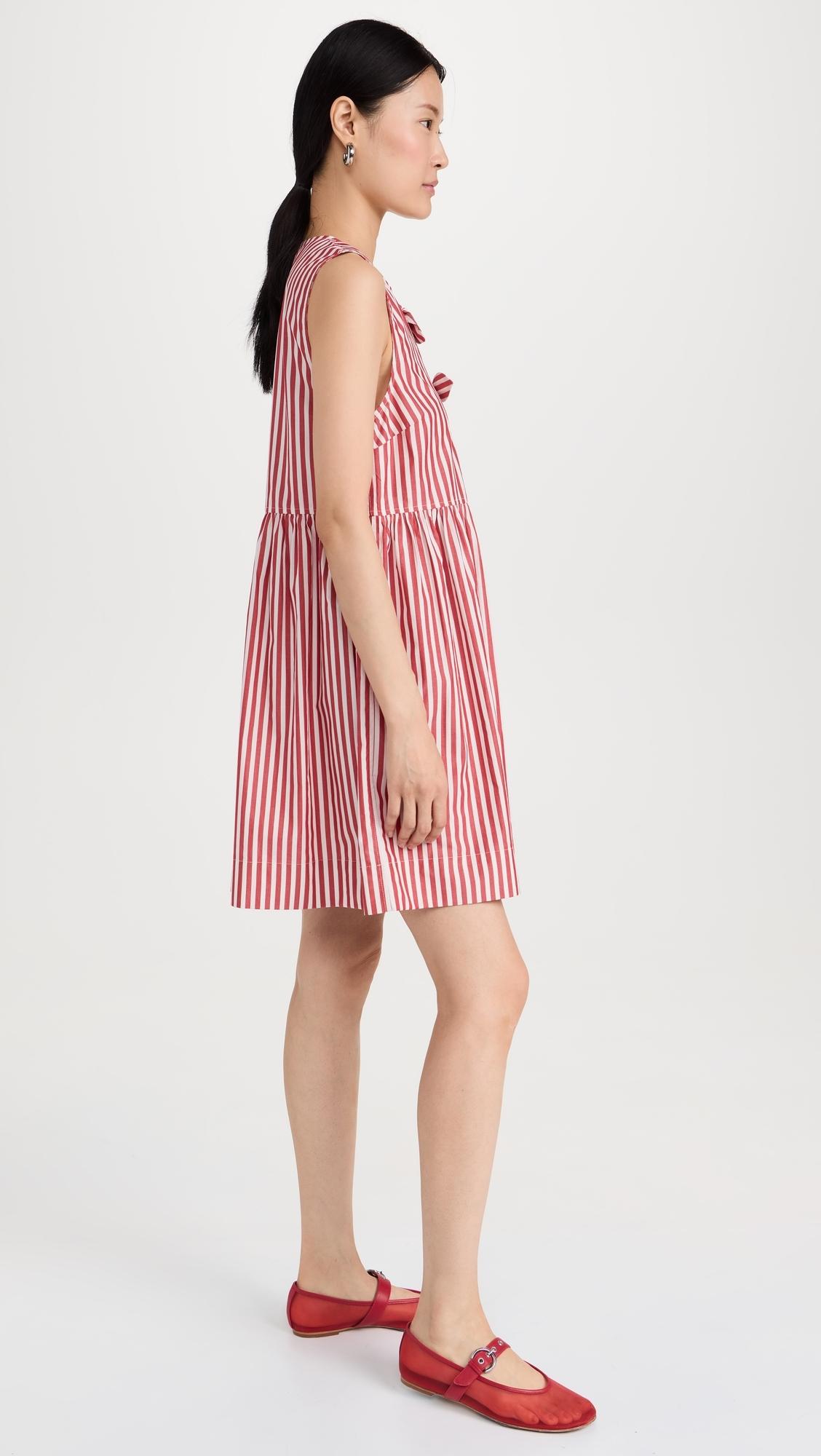 white christmas dresses Tawni Long Sleeve Shirt Mini Dress Red Stripe main image 0
