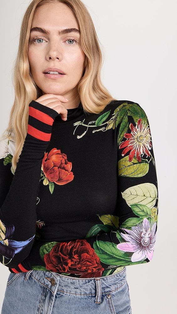 【Alice+Olivia】DELAINA 花柄 長袖 タートルネック トップス Alice + Olivia Alice + Olivia Delaina Turtleneck Top | Lyst