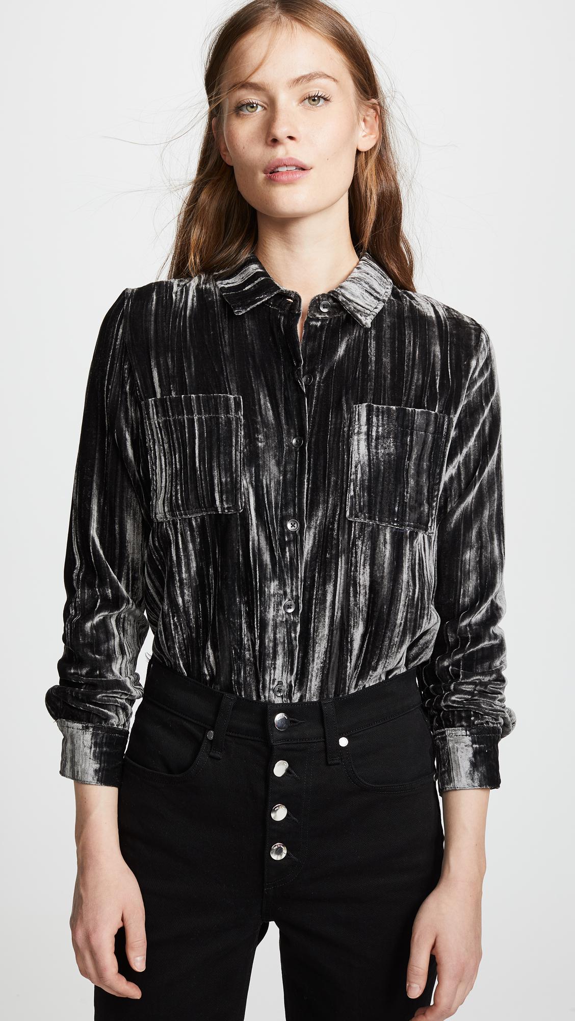 splendid moonstone velvet shirt