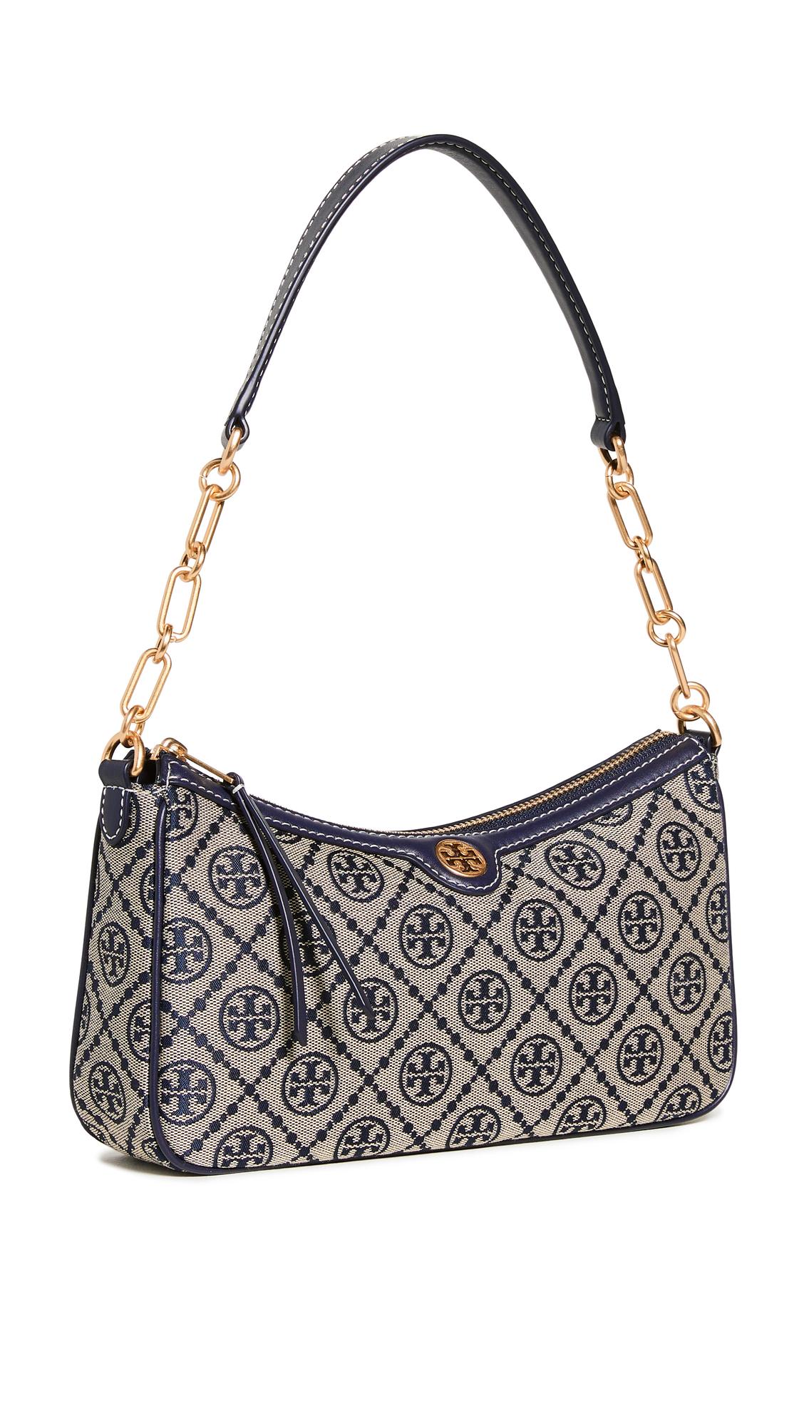 Tory Burch T Monogram Jacquard Tote in Blue