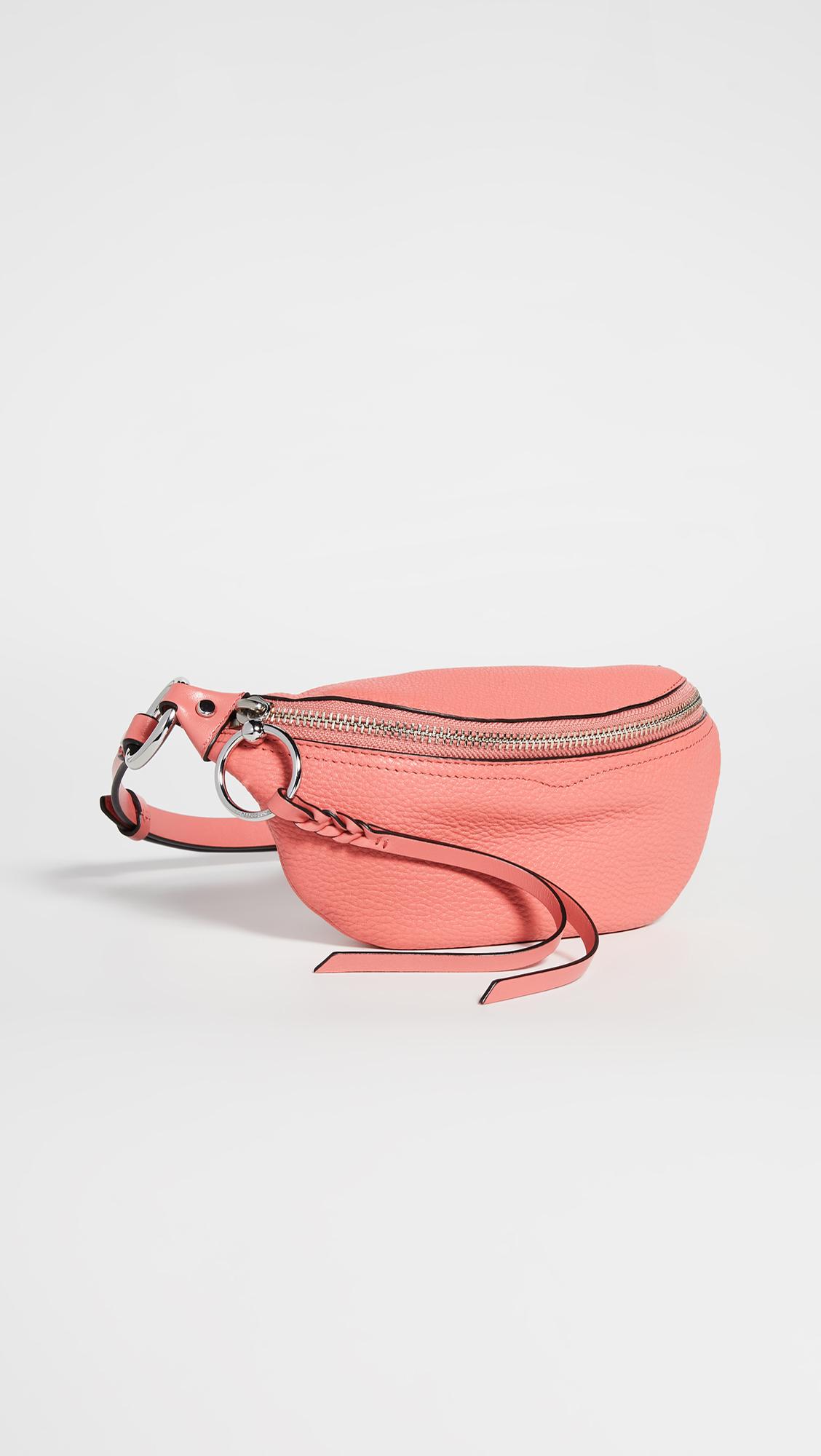 Rebecca Minkoff Leather Bree Mini Belt Bag in Grapefruit (Pink) - Lyst