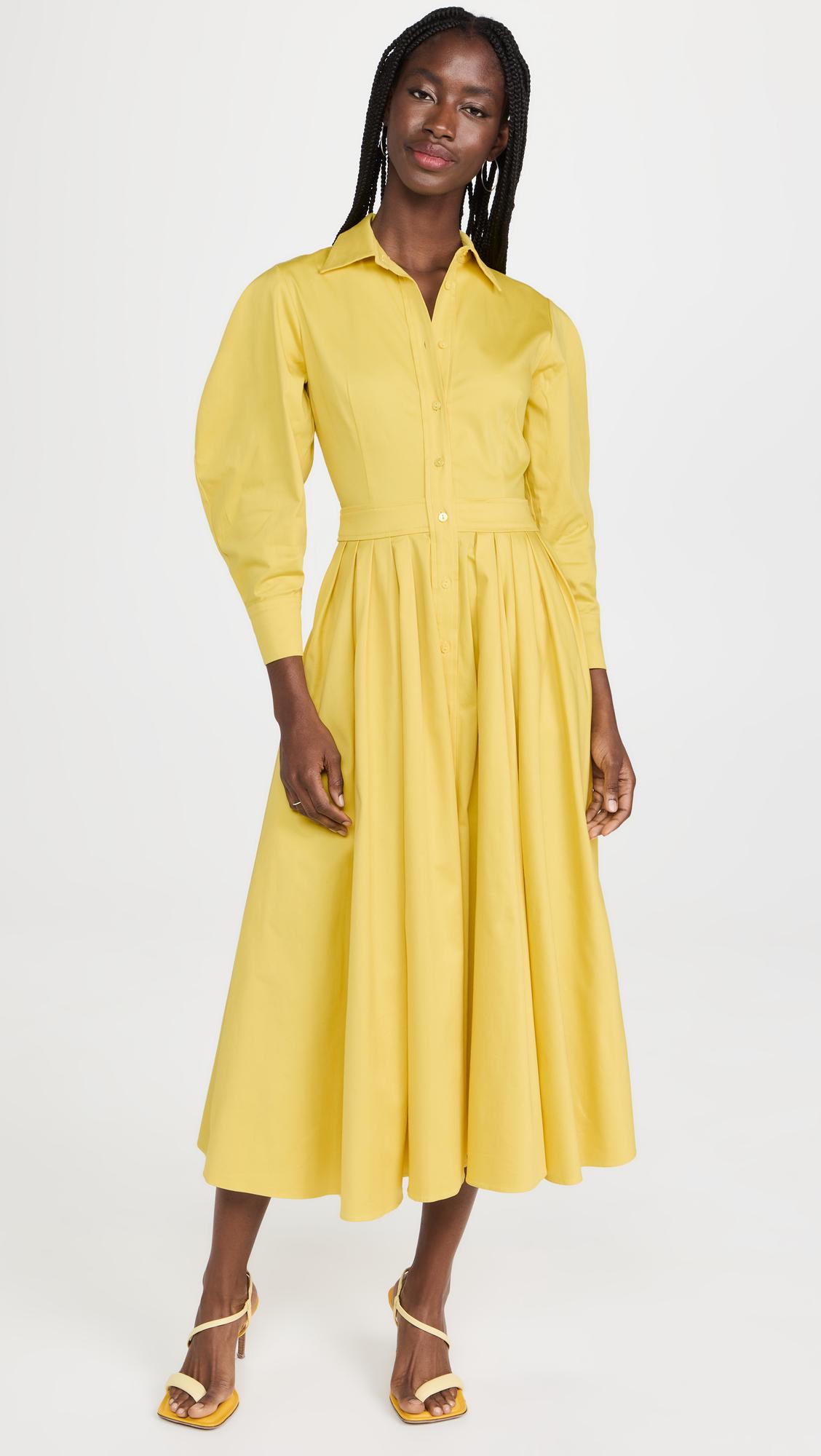 Alexis Cotton Nicolla Dress in Yellow | Lyst