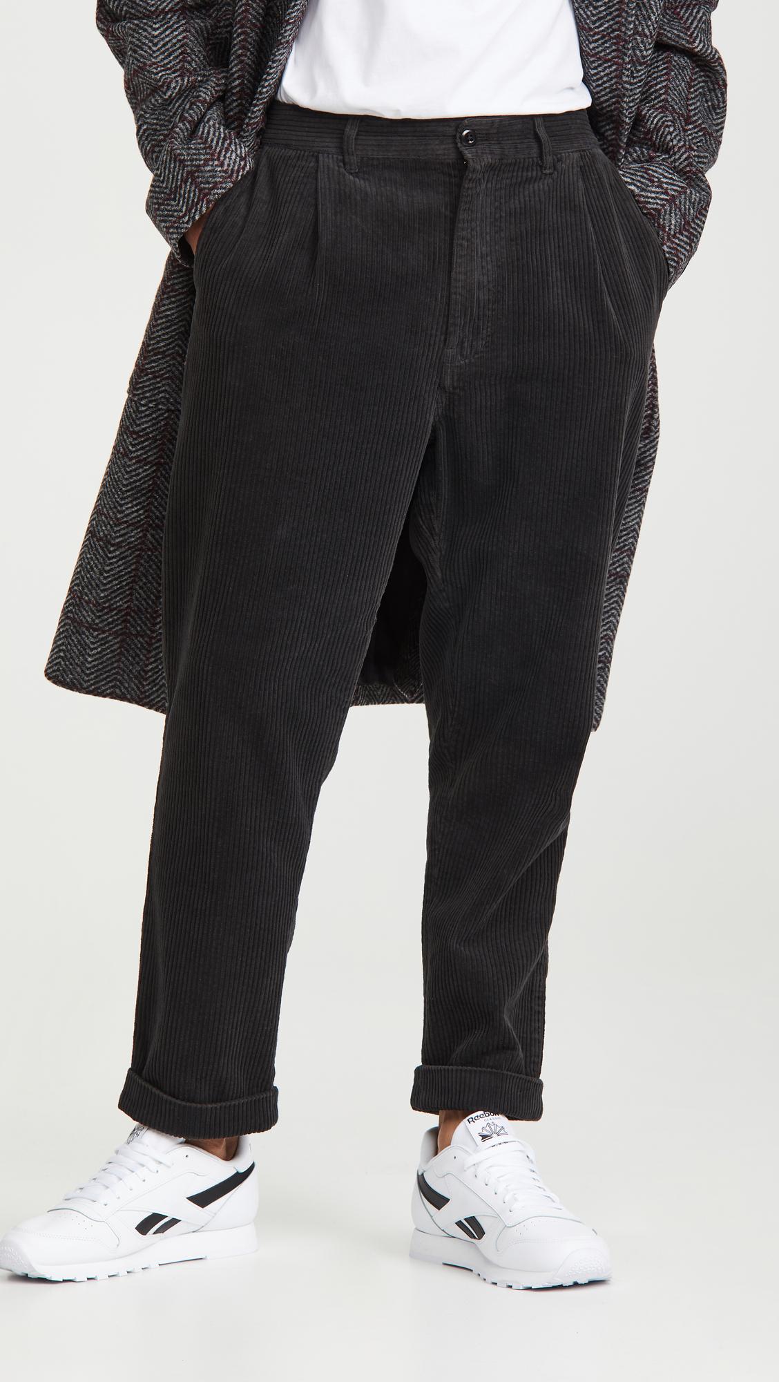 Alex Mill Standard Pleated Pants In Rugged Corduroy in Black for Men | Lyst