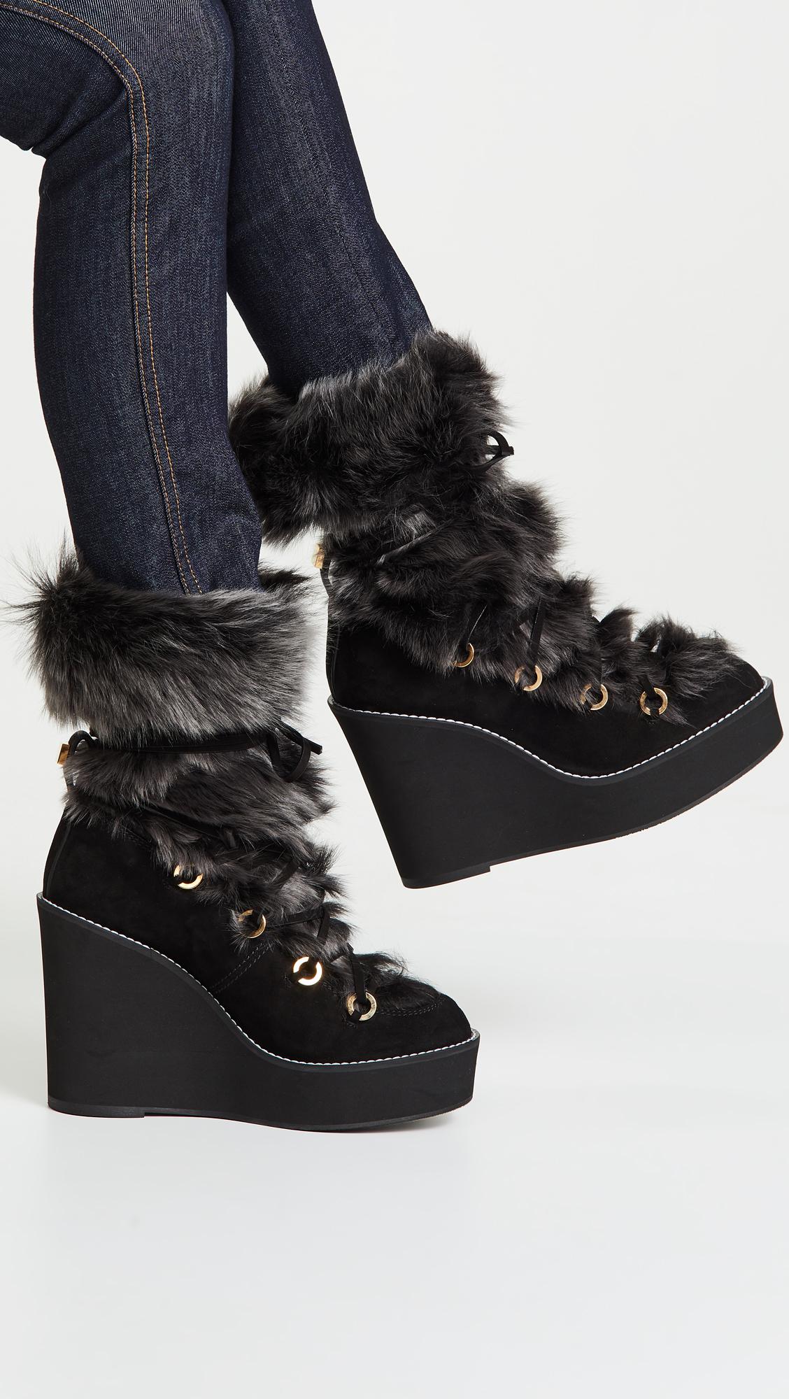 stuart weitzman fur boots