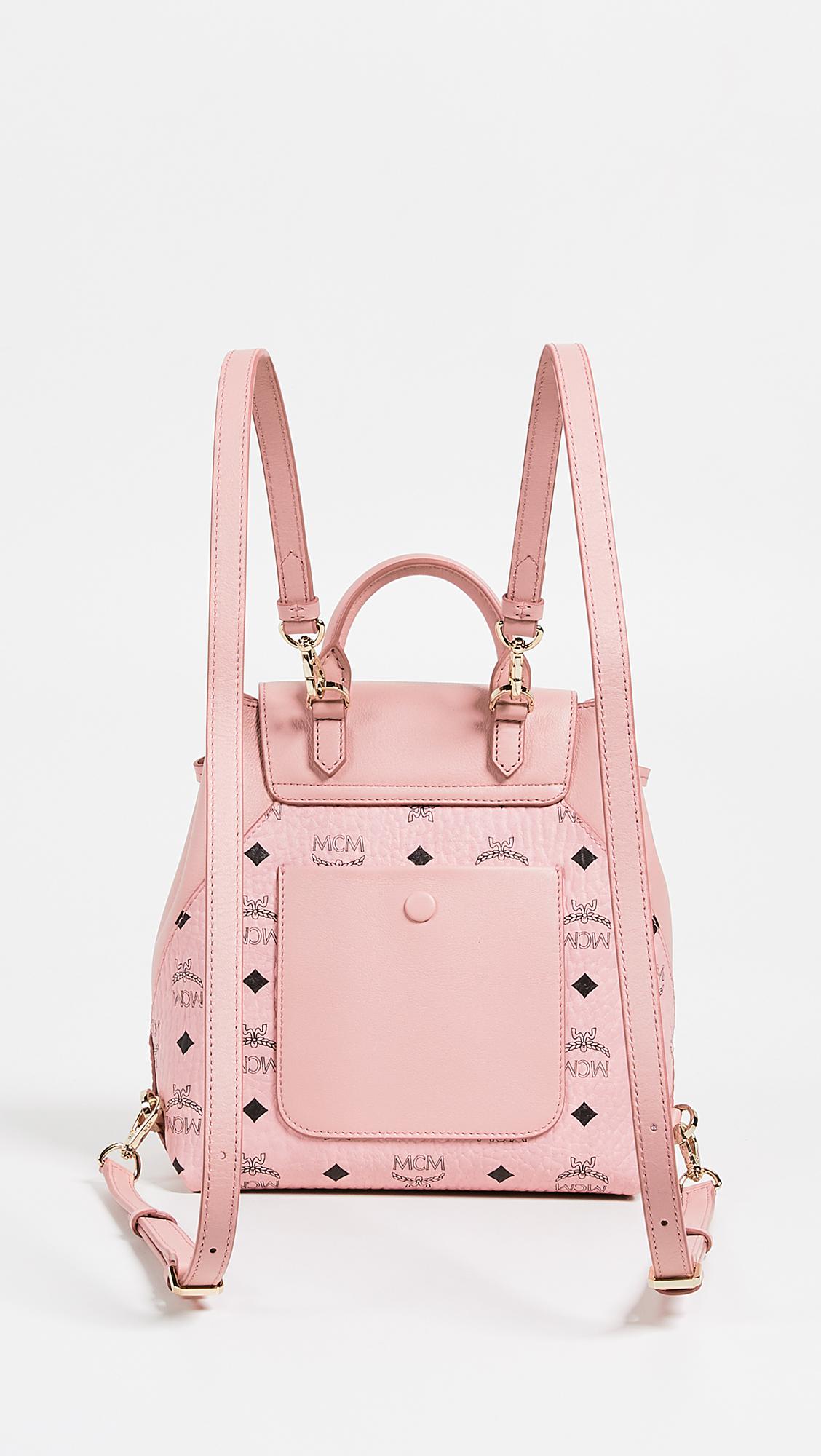 MCM worldwide, Bags, Mcm Powder Pink Essential Visetos Backpack