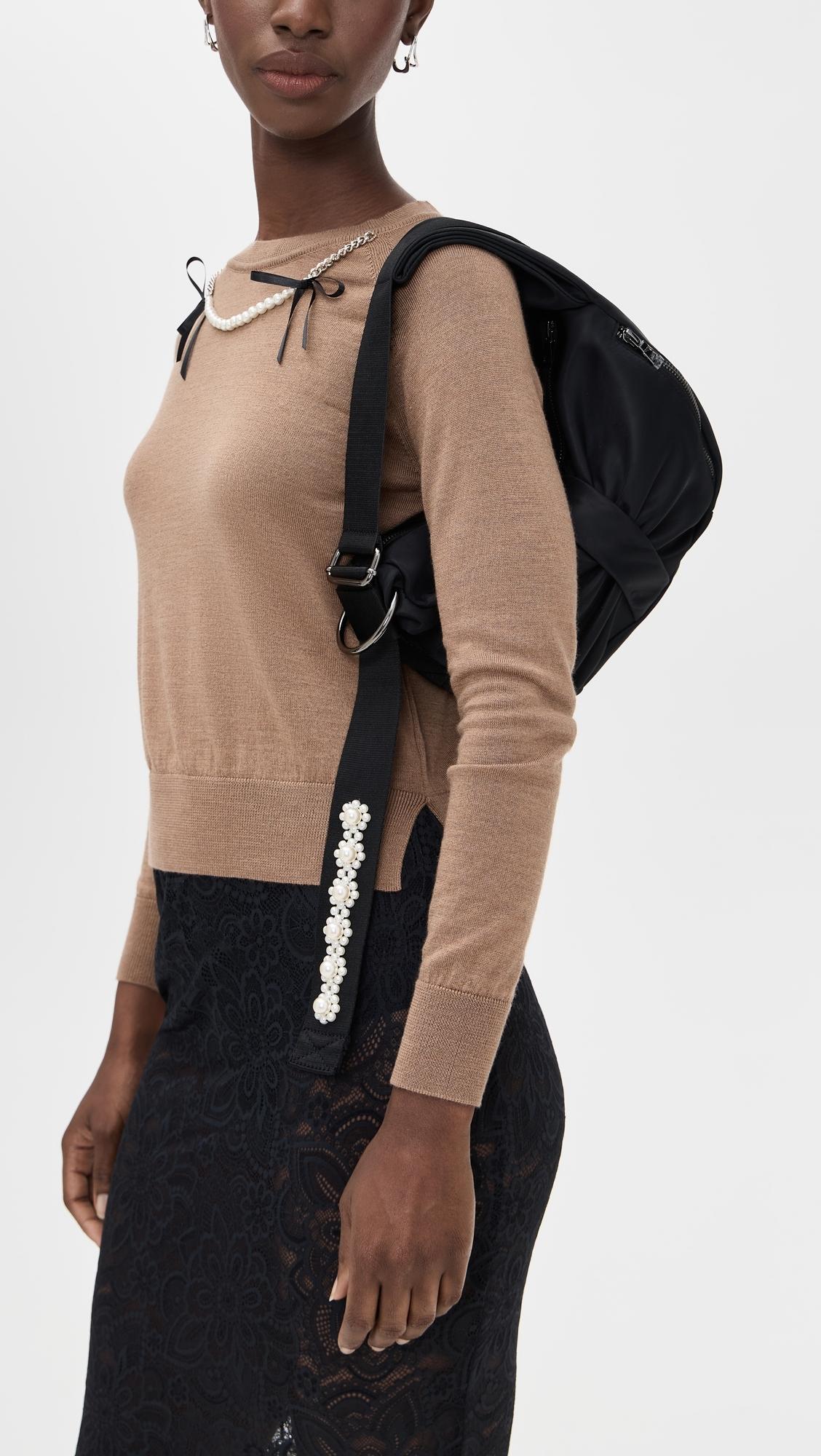 Simone Rocha Mini Sling Bow Bag With Embellishments in Black | Lyst