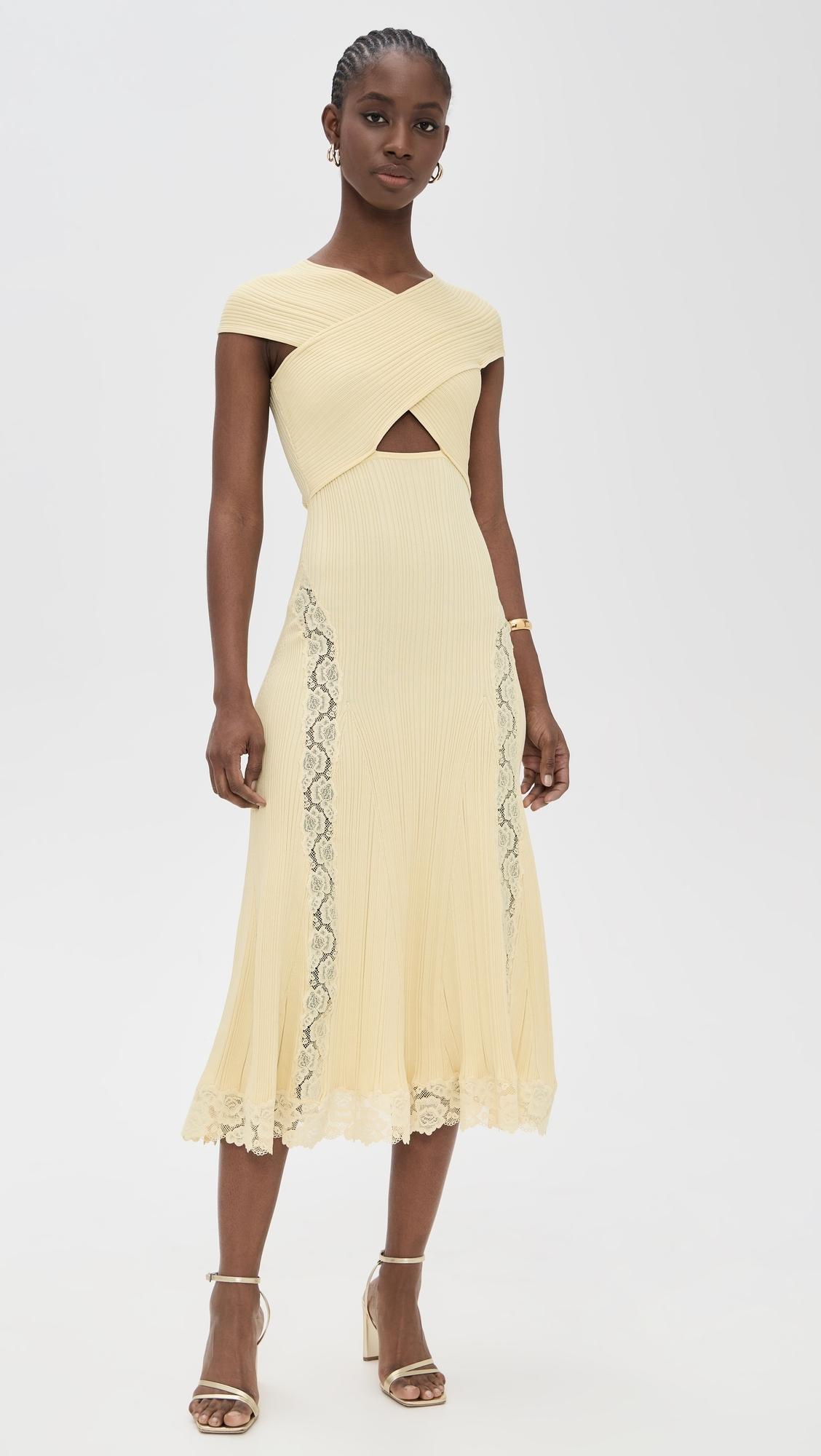 【値下なし】herlipto Back Lace-Up Knit Dress Her lip to ワンピース Back Lace-Up Knit Dress レディース