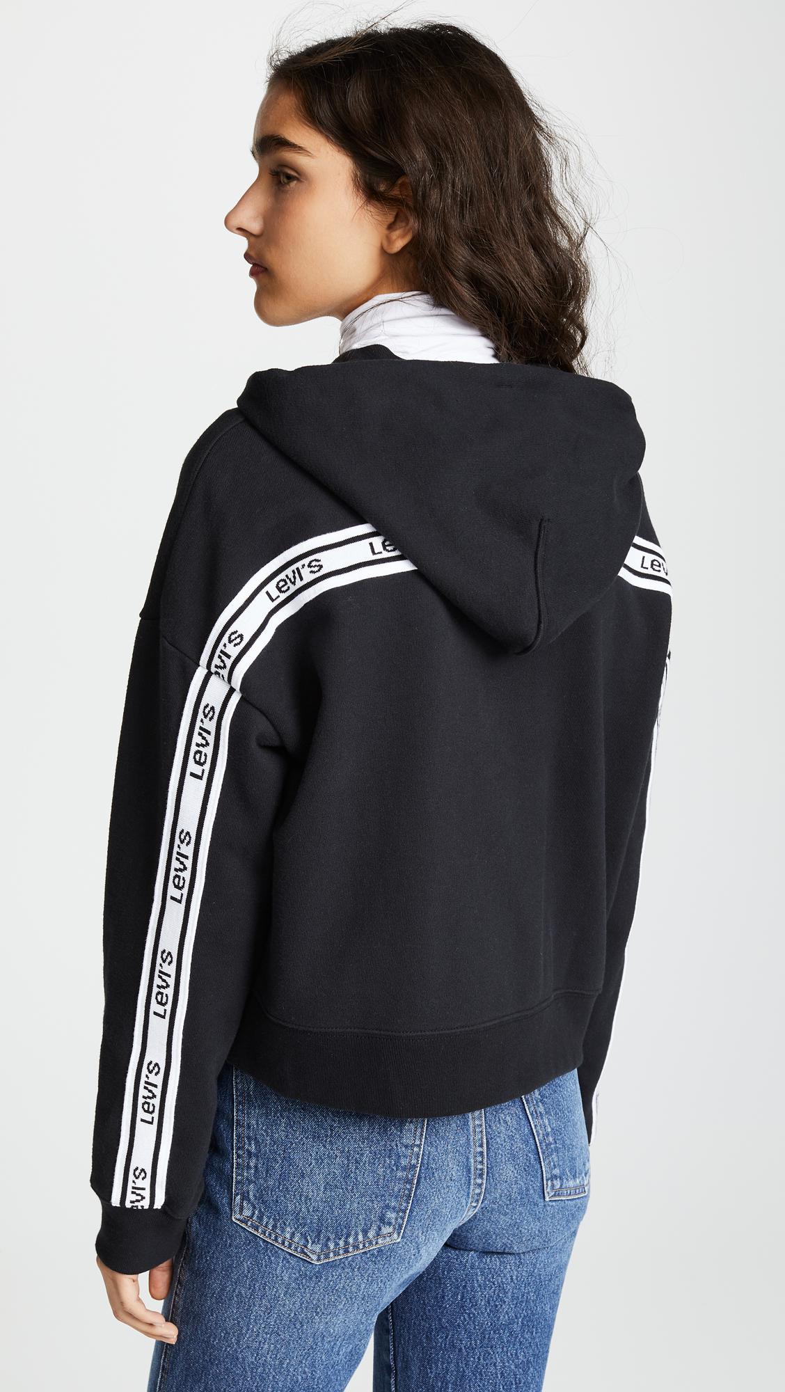 levis logo trim hoodie