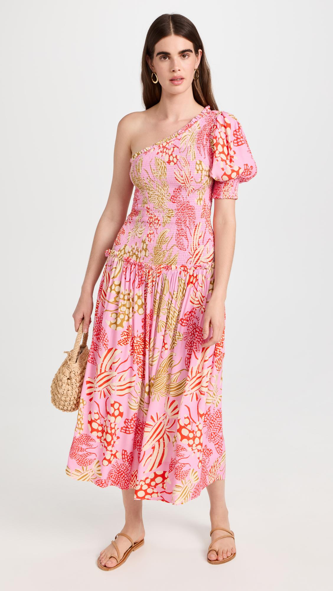 FARM Rio Mixed Lobsters Pink Midi Dress Lyst
