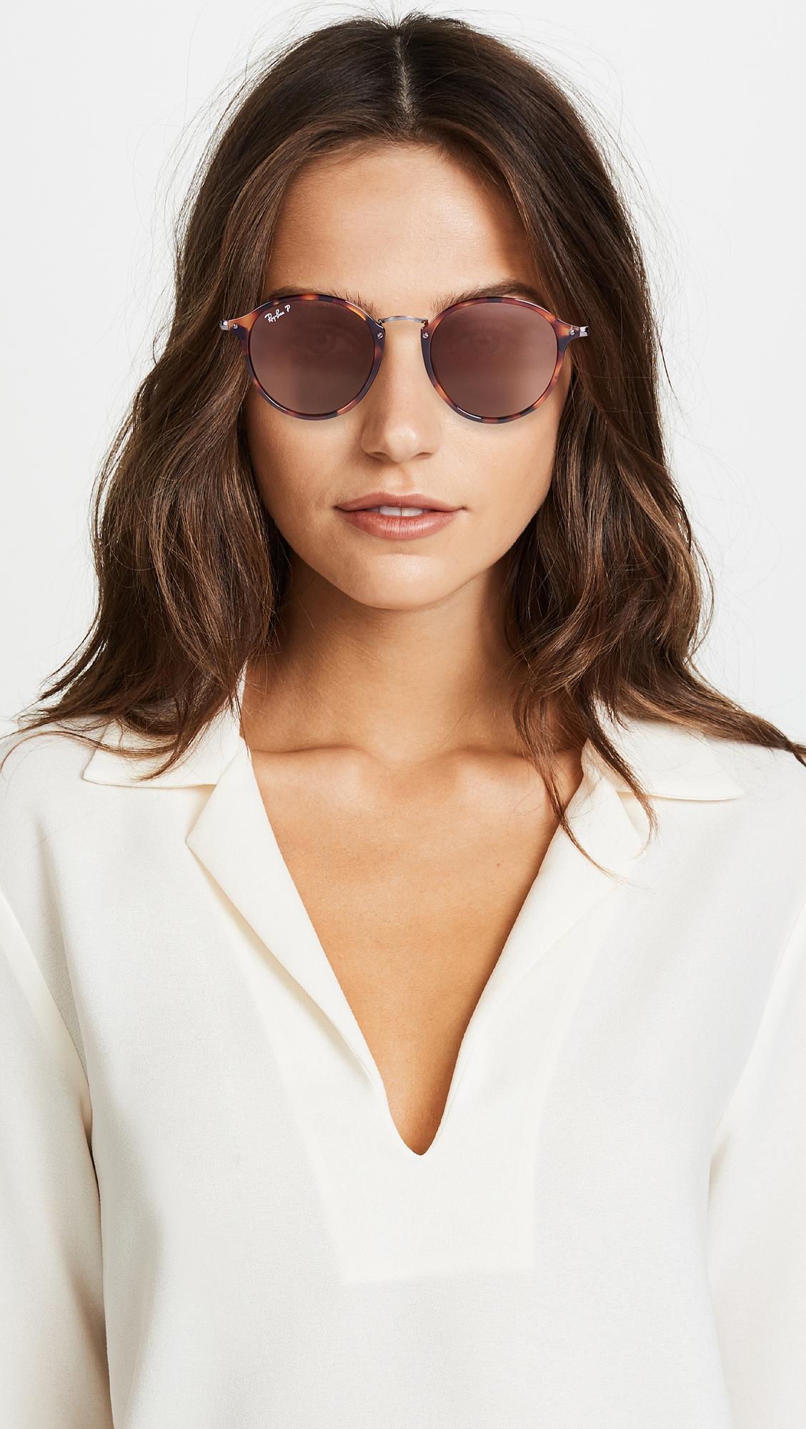 ray ban round fleck sunglasses