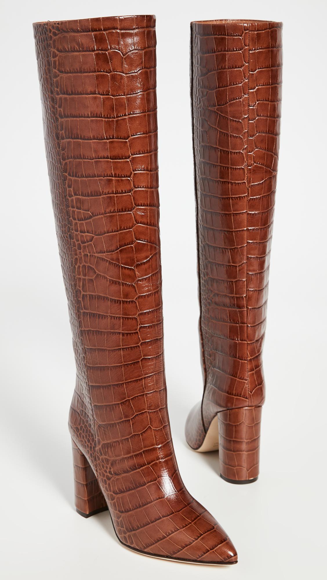 paris texas croc embossed boots