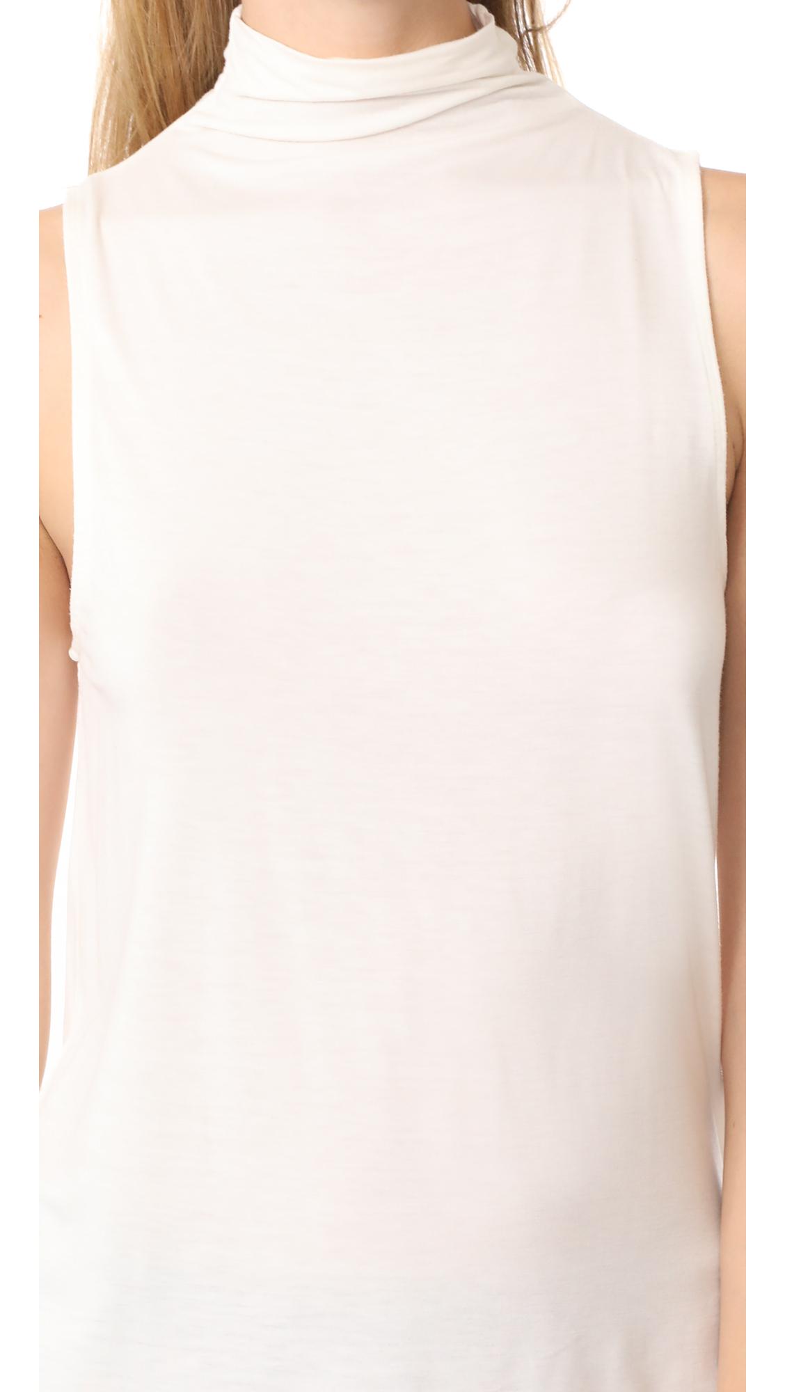 Lyst Splendid Turtleneck Sleeveless Tank in White