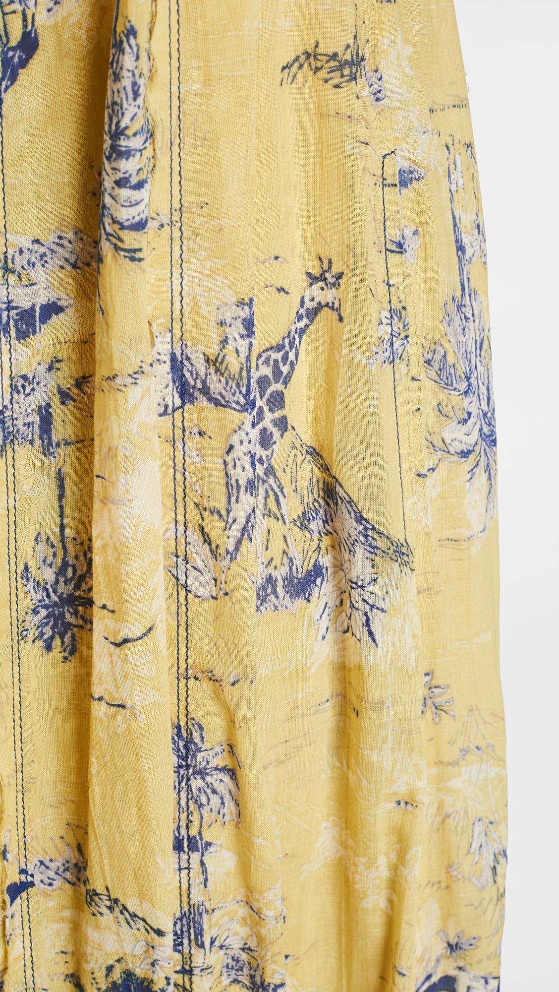 People Cotton Tropical Toile Maxi Dress 