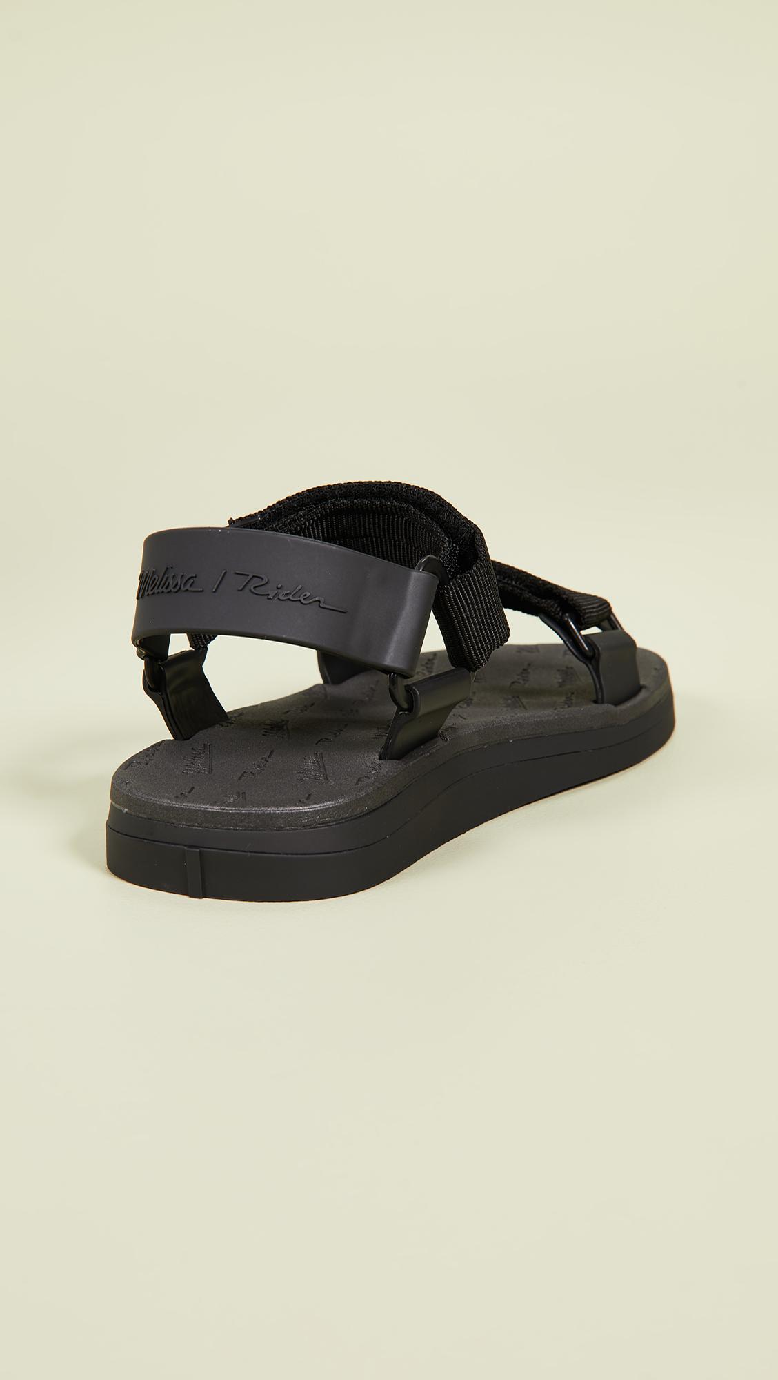 Melissa X Rider Papete Sandals in Black | Lyst