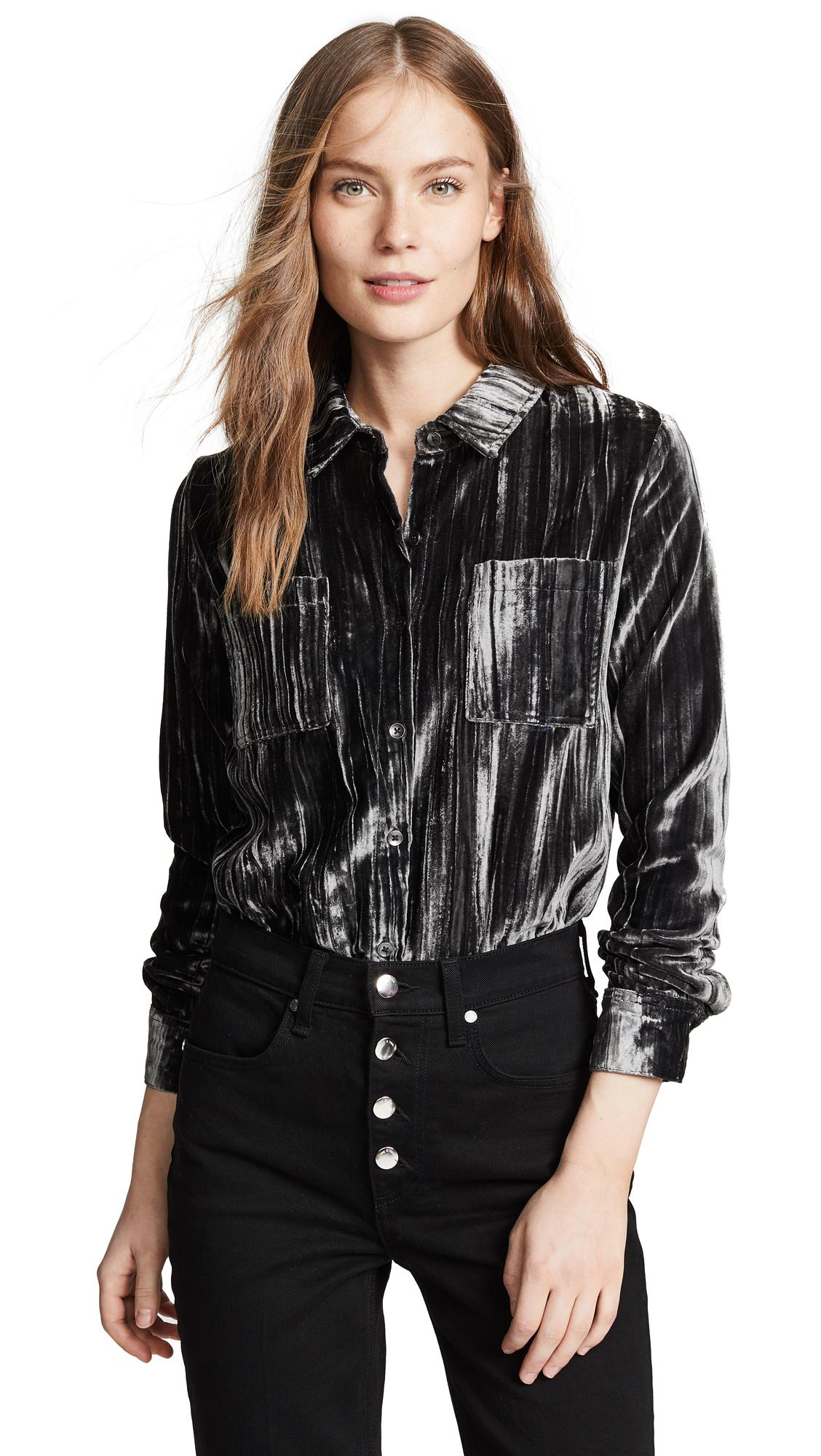 splendid moonstone velvet shirt
