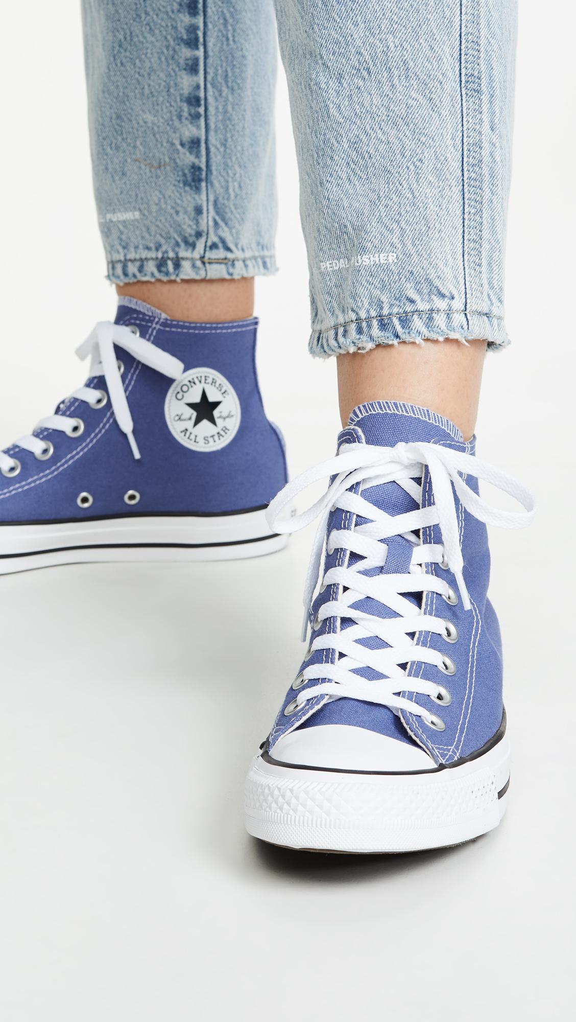 chuck taylor all star washed denim high top