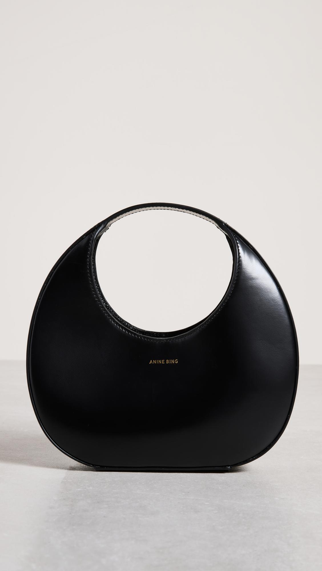 Anine Bing Mini Luna Bag - High-shine Black | Lyst
