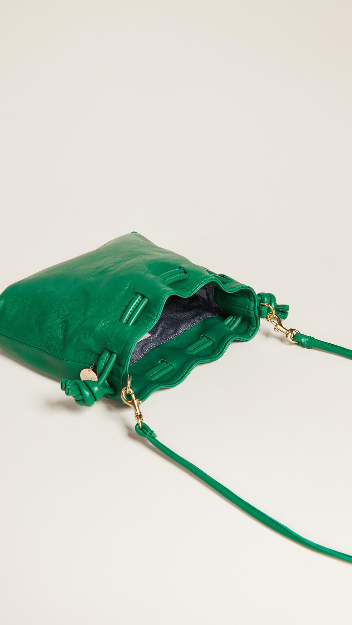 Womens Clare V. Petit Henri Pouch Green  Clare V. Bags & Small Accessories  - AICelluloids