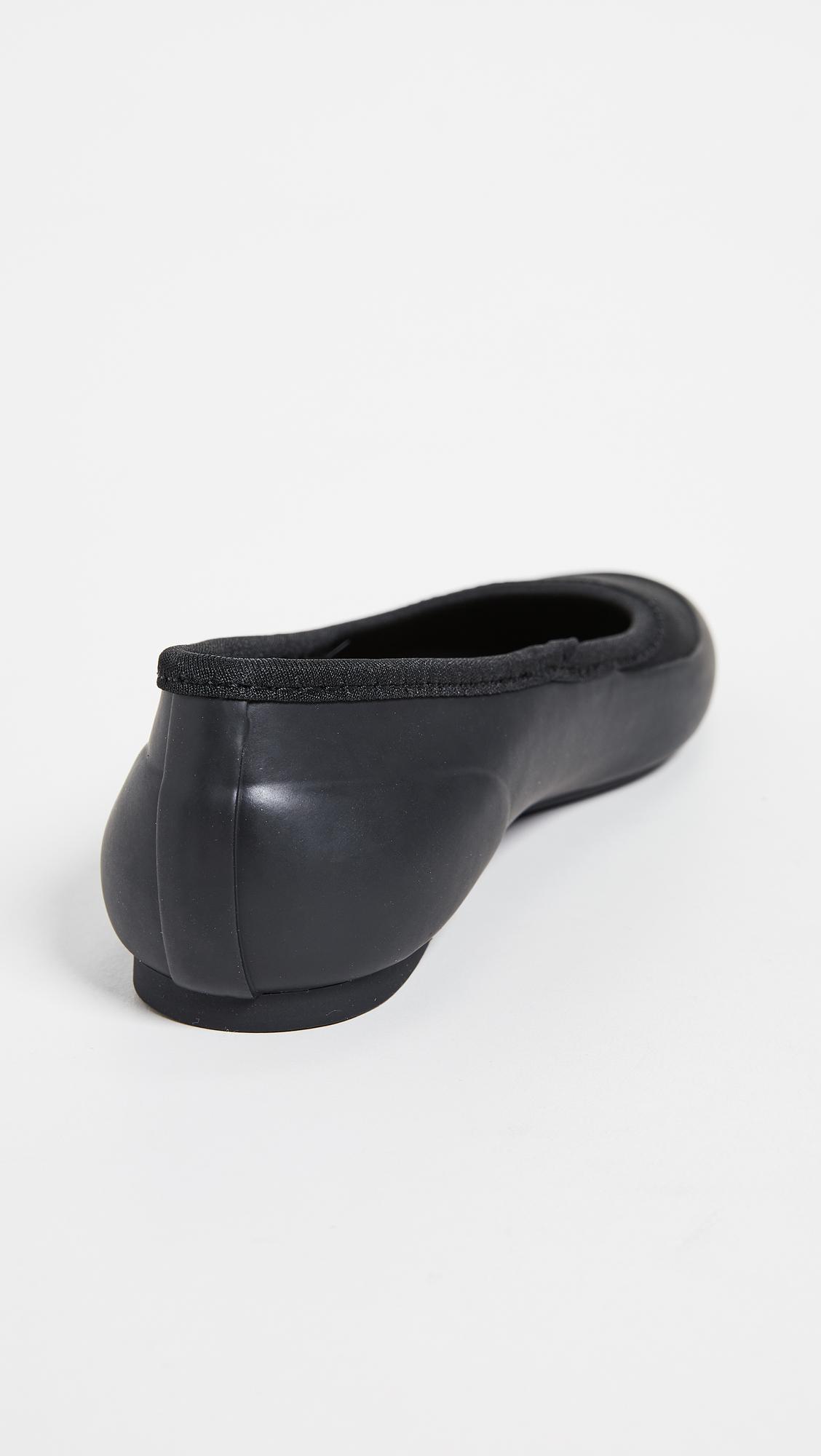 HUNTER Tour Gloss Ballerina Flats in Black | Lyst Canada
