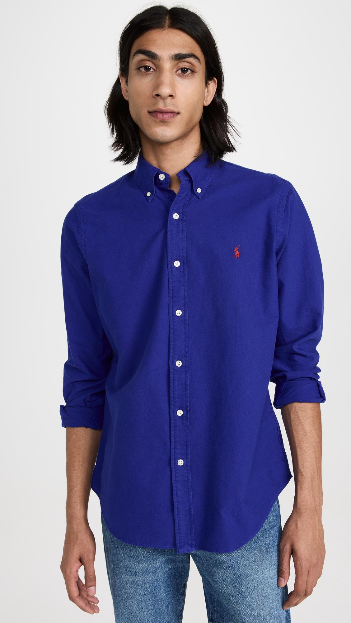 Polo Ralph Lauren Classic Oxford Long Sleeve Sport Shirt in Blue for Men