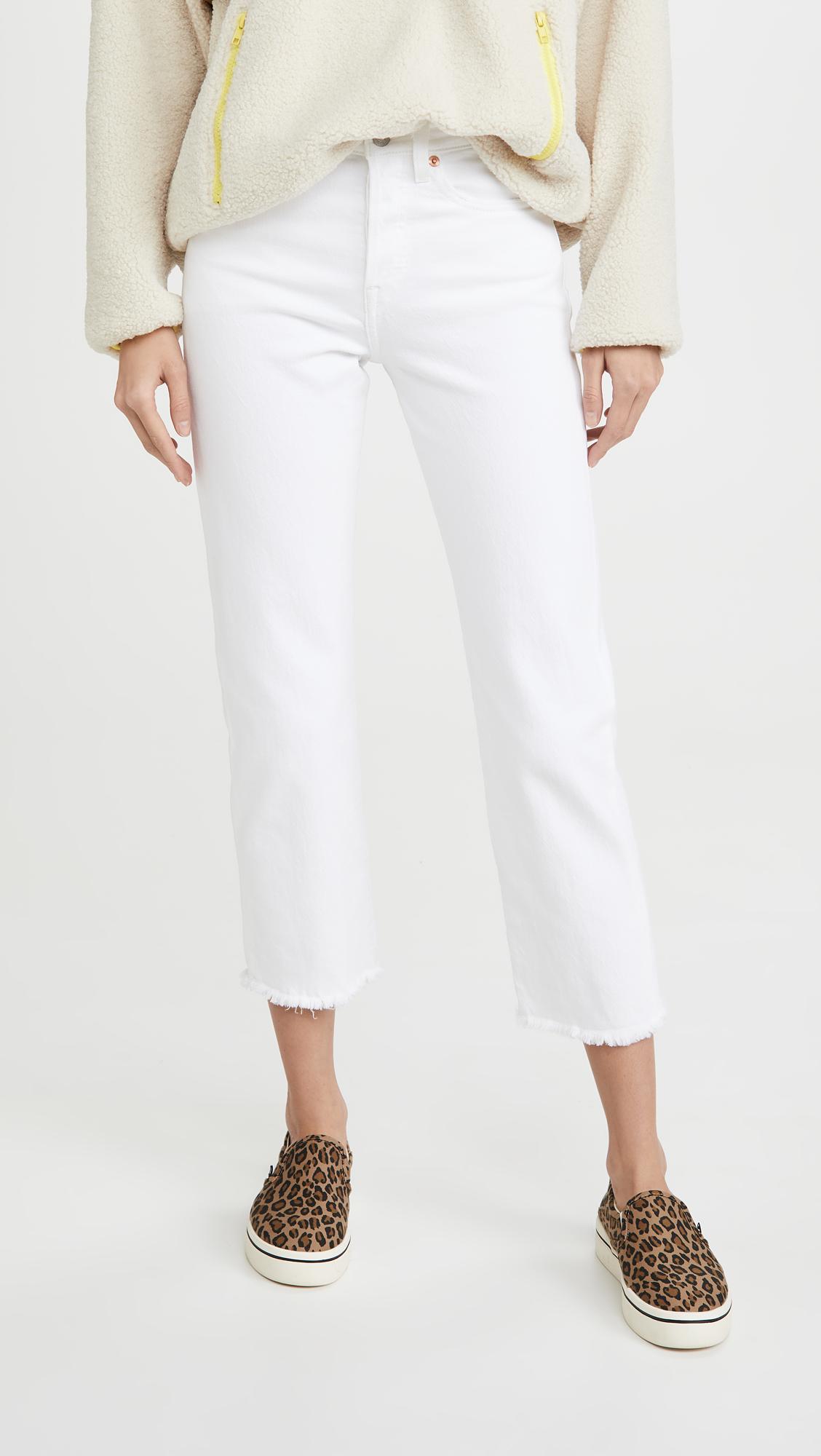 Levi's Denim Wedgie Straight Jeans in White Lyst