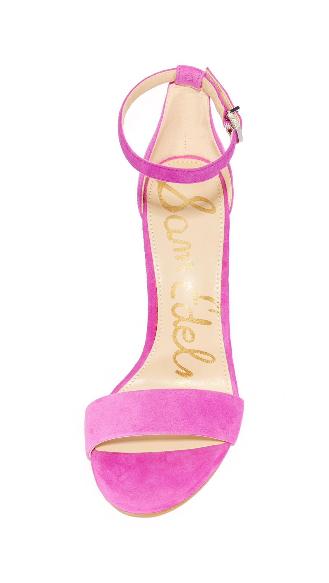 Sam Edelman Yaro Suede Sandals in Hot Pink (Pink) Lyst