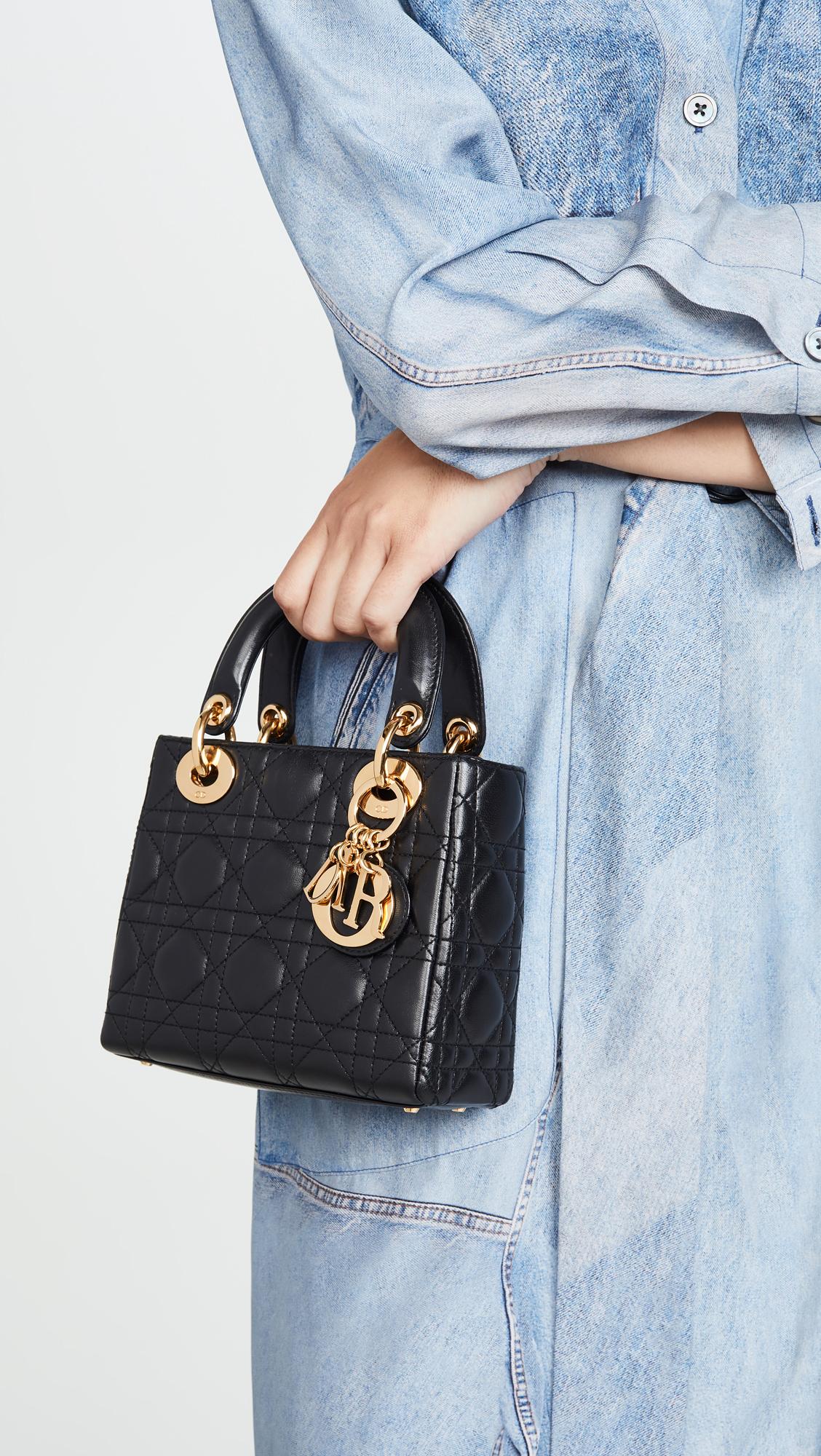 lady dior black lambskin