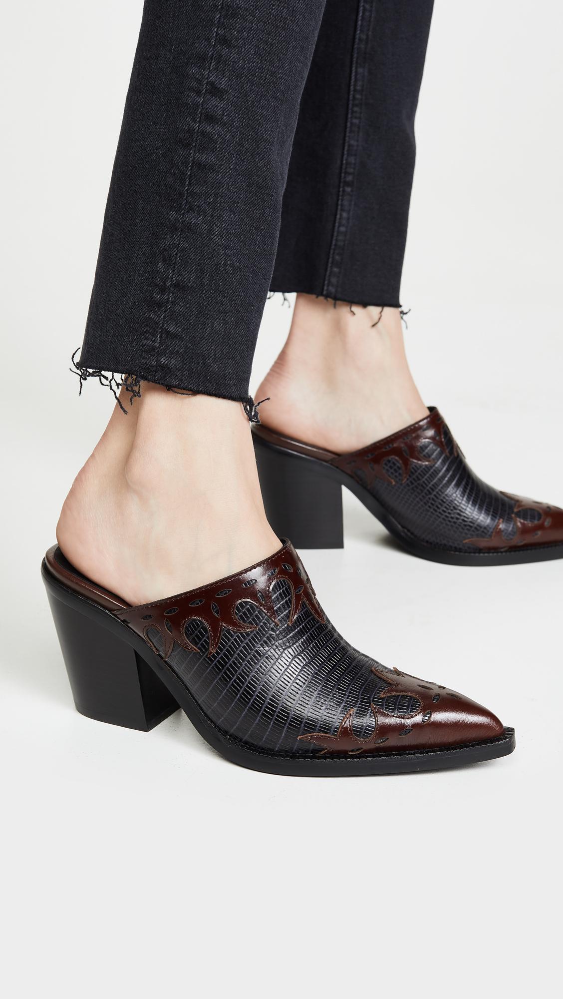 Jeffrey Campbell Tonto Western Mules in Black | Lyst