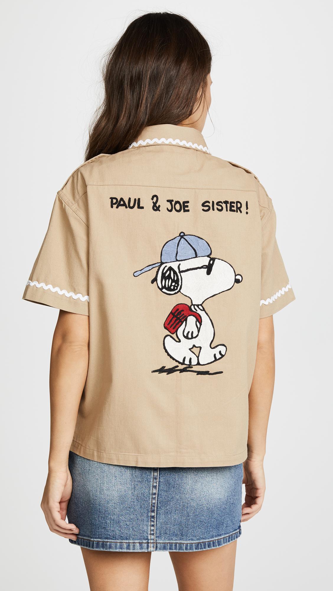 Paul & Joe X Peanuts Snoopy Bro Shirt in Natural | Lyst