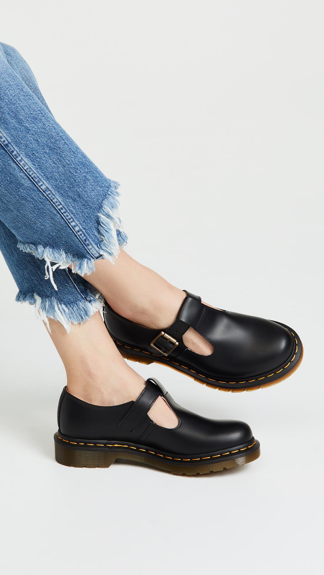Dr. Martens Polley T-bar Mary Jane Shoes in Black | Lyst