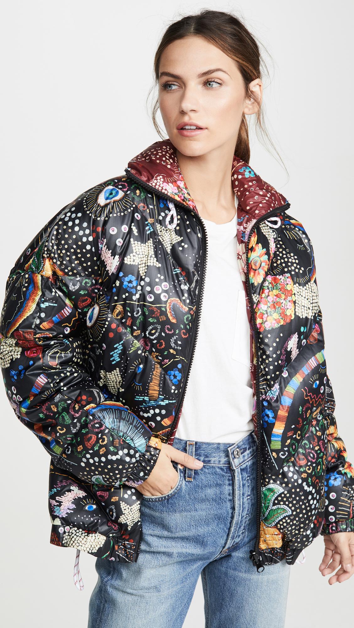 patterned down jacket