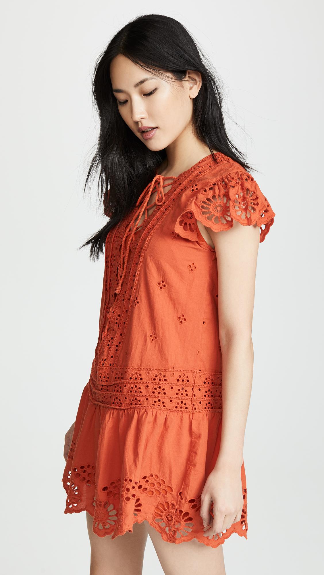 free people esperanza eyelet mini dress