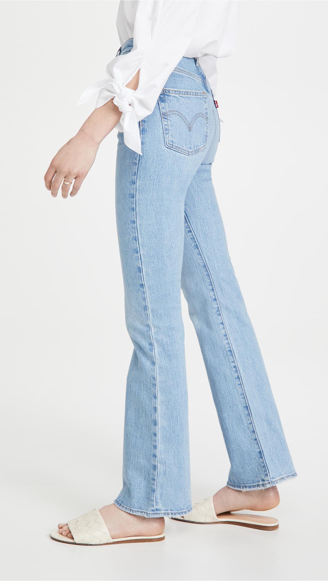 Levi's Ribcage Bootcut Jeans in Blue | Lyst