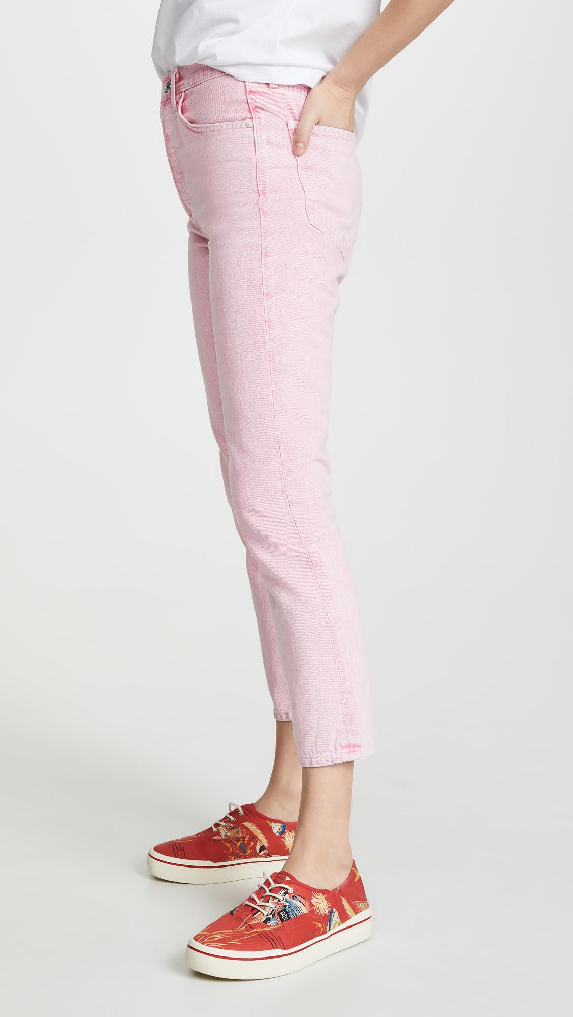 agolde pink jeans