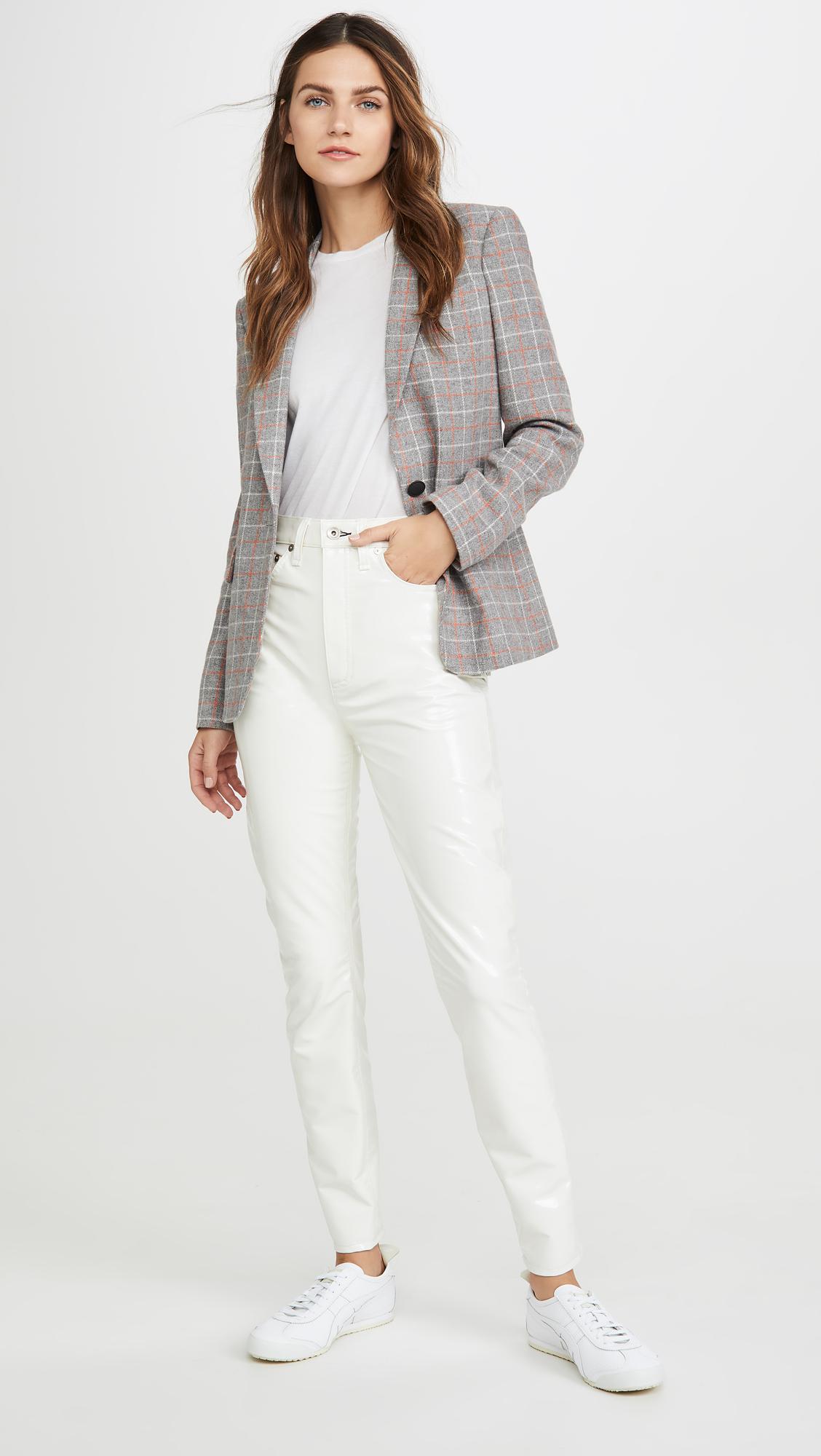 rag and bone high rise white jeans