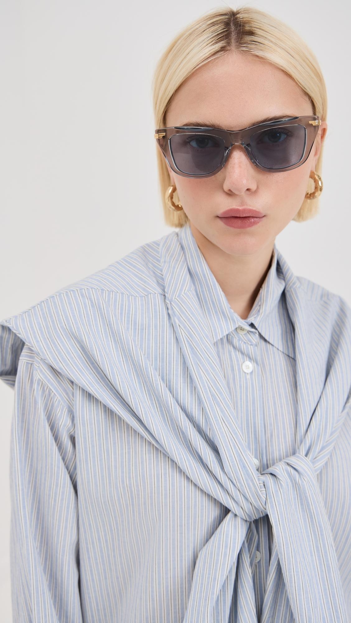 Bottega Veneta Bv1369S Sunglasses in Blue | Lyst