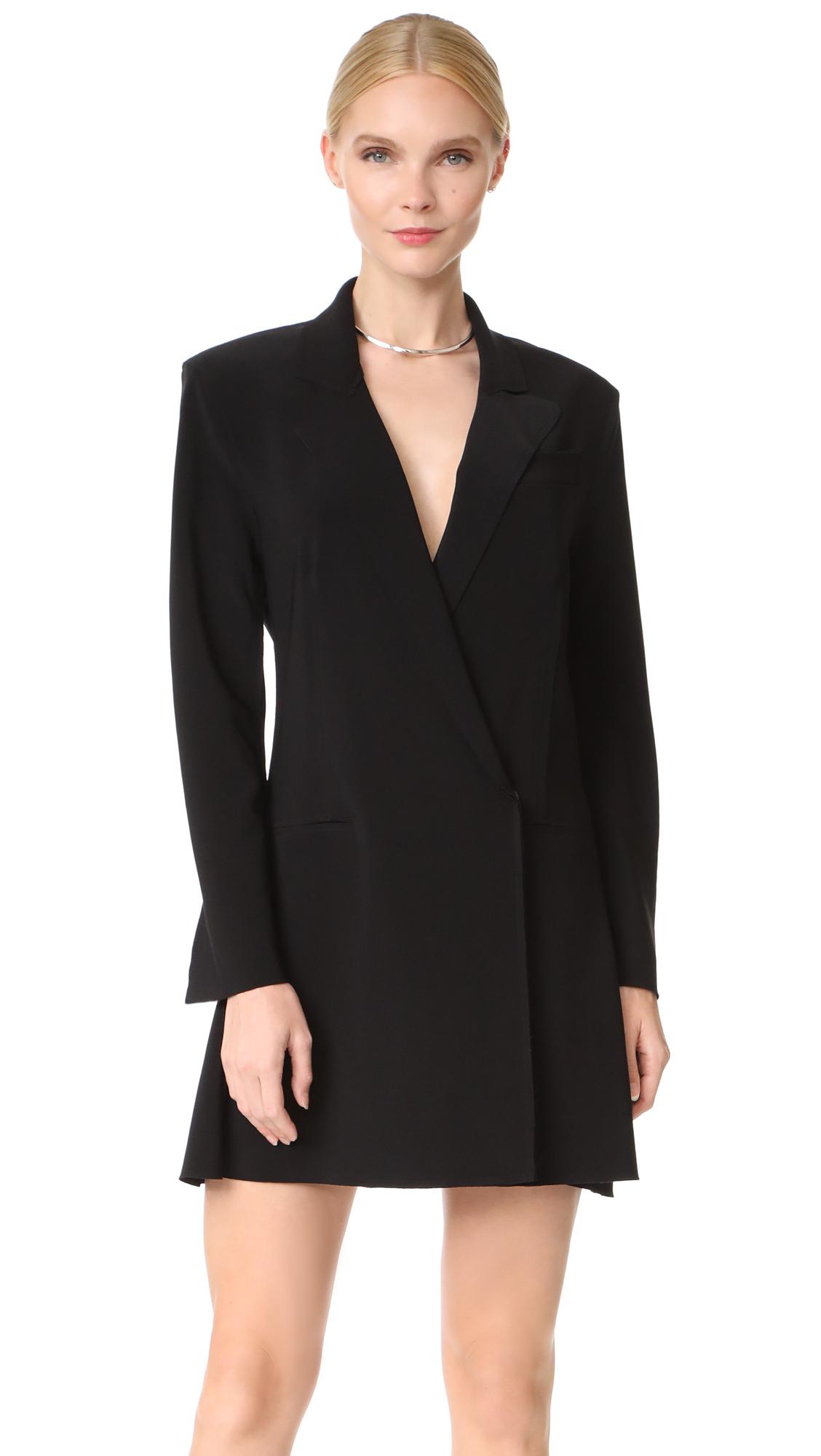 Lyst - Norma Kamali Blazer Mini Dress in Black