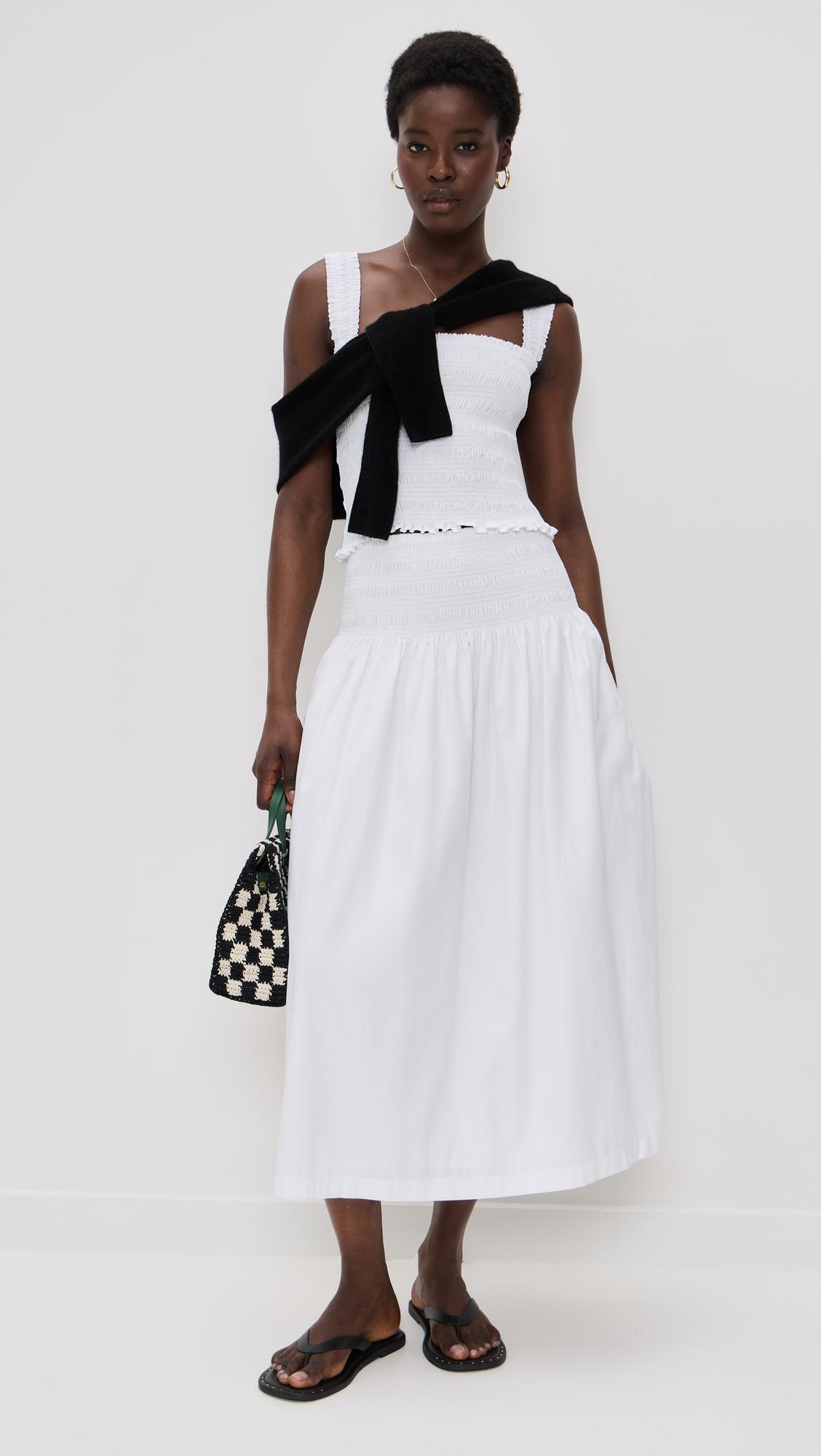 madewell sophia smocked midi dress Sophia Smocked Midi Dress in Polka Dot