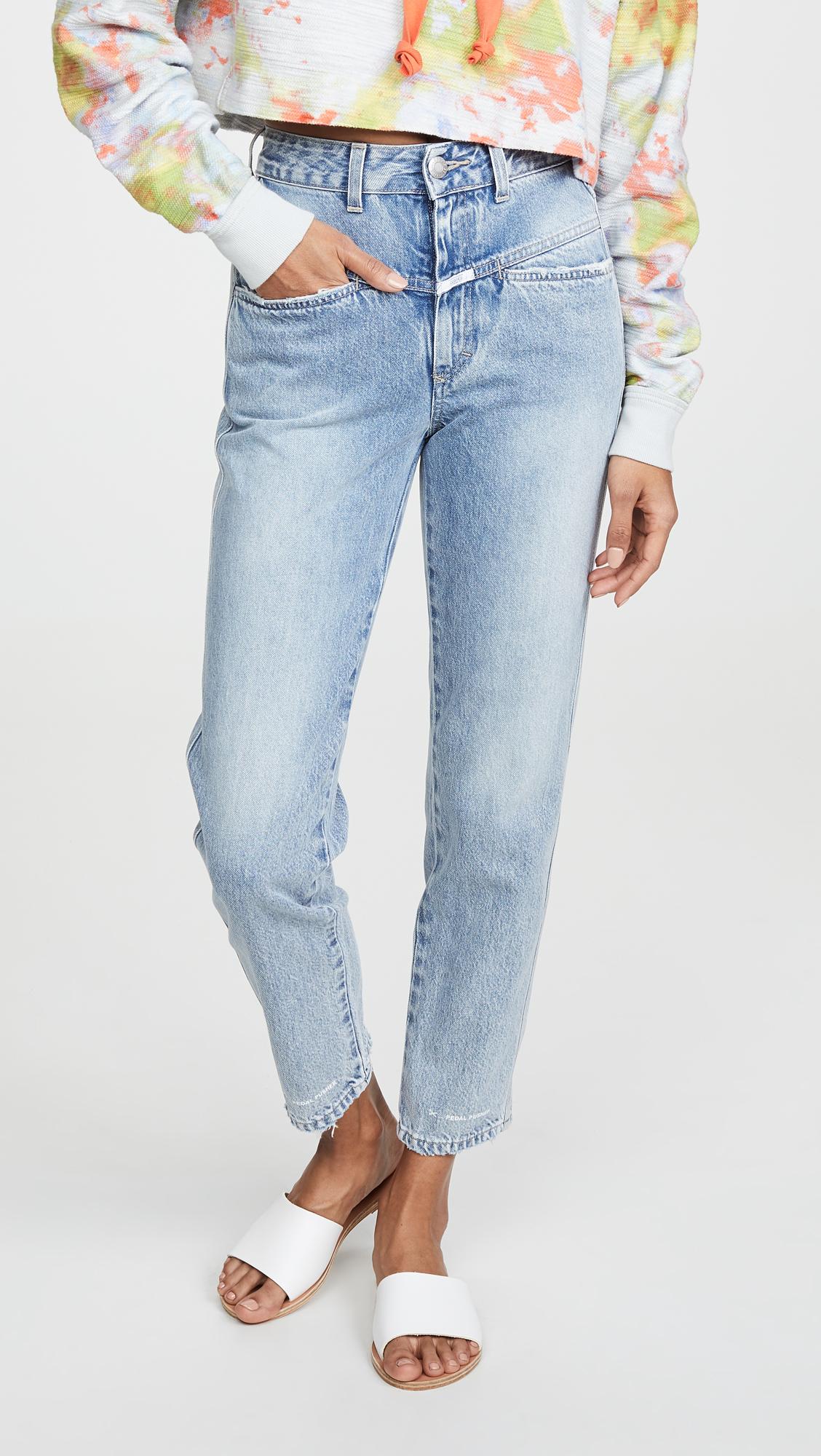 closed pedal pusher historic indigo denim